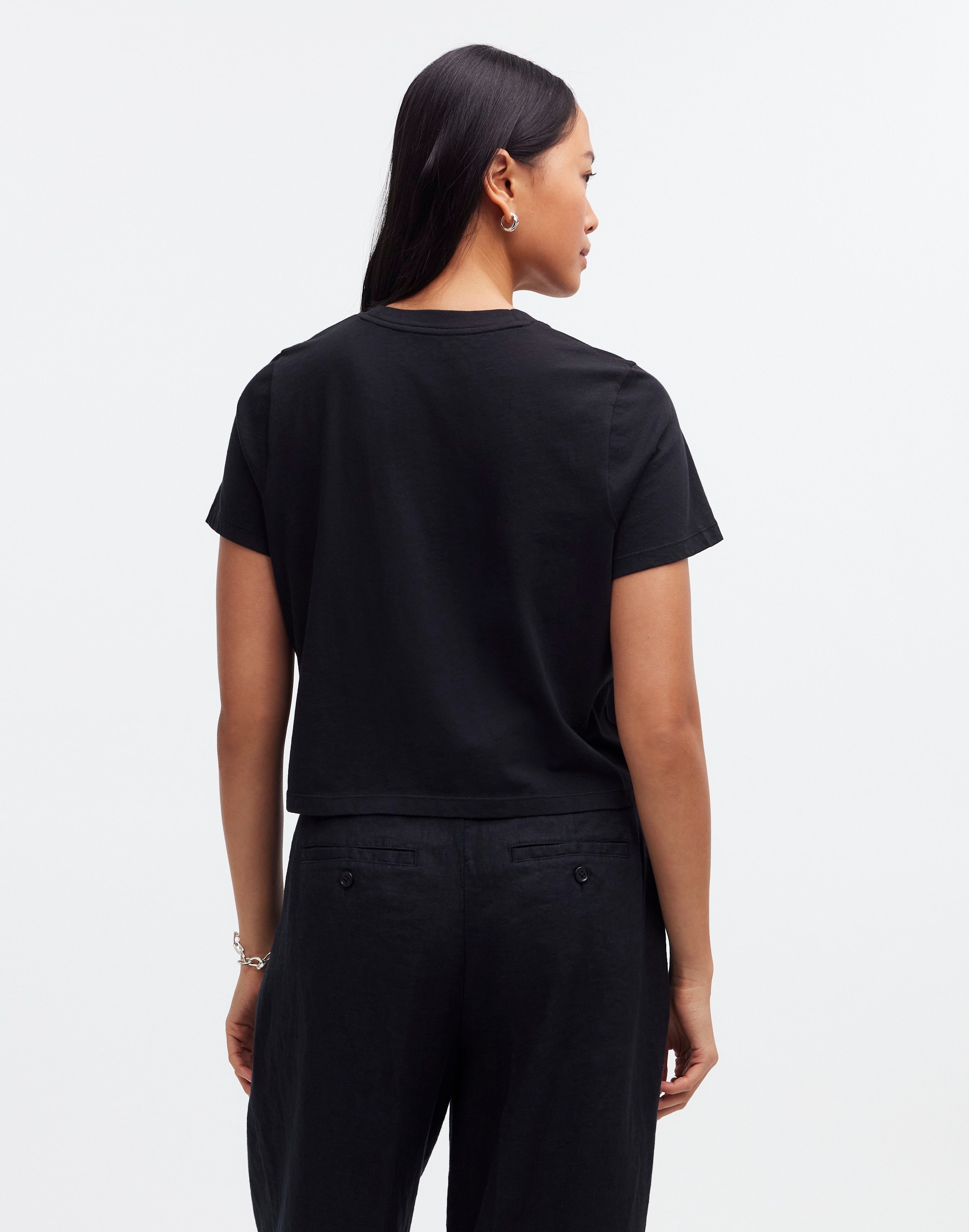 Softfade Cotton Boxy-Crop Tee | Madewell