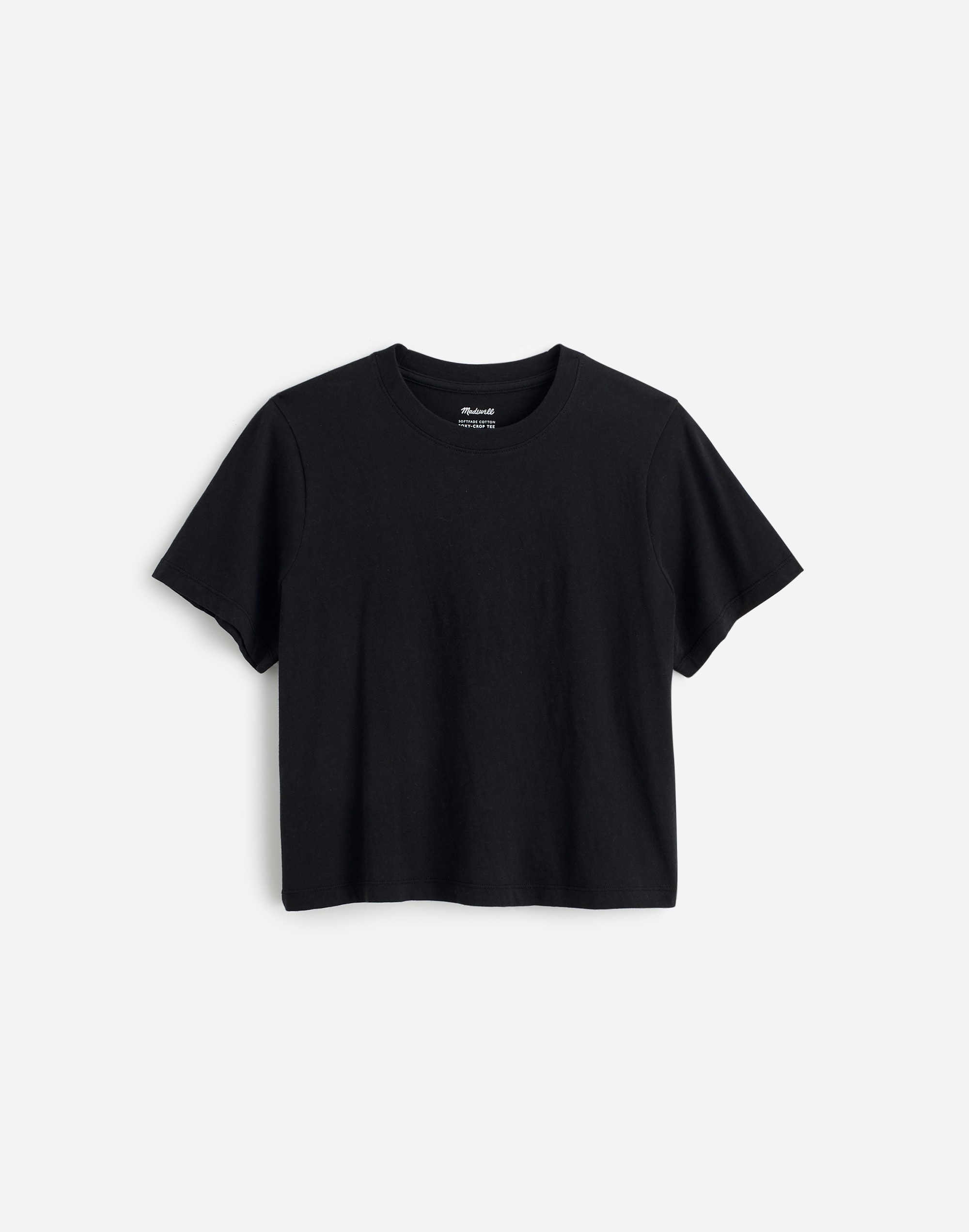 Softfade Cotton Boxy-Crop Tee | Madewell