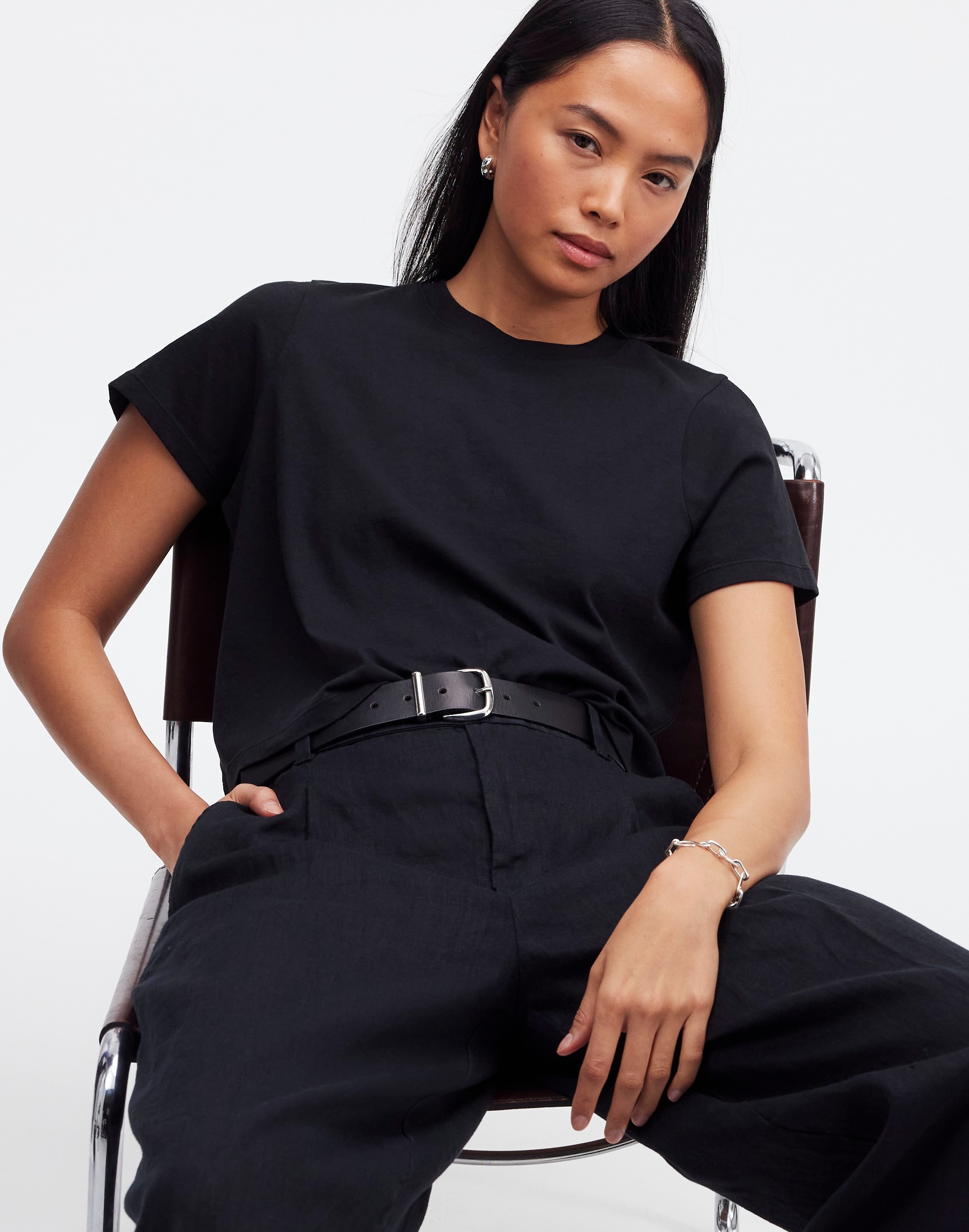 Softfade Cotton Boxy-Crop Tee | Madewell