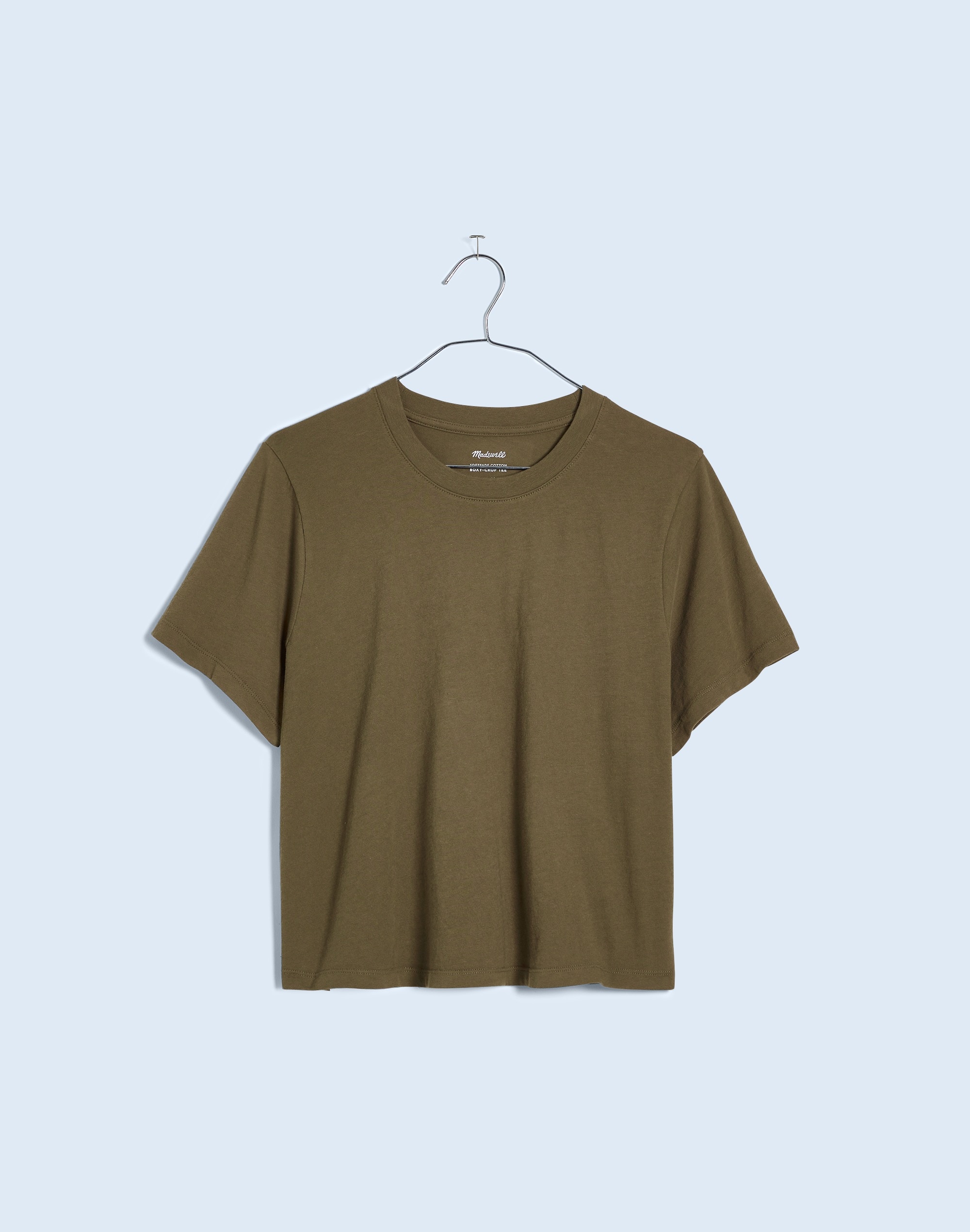 Softfade Cotton Boxy-Crop Tee