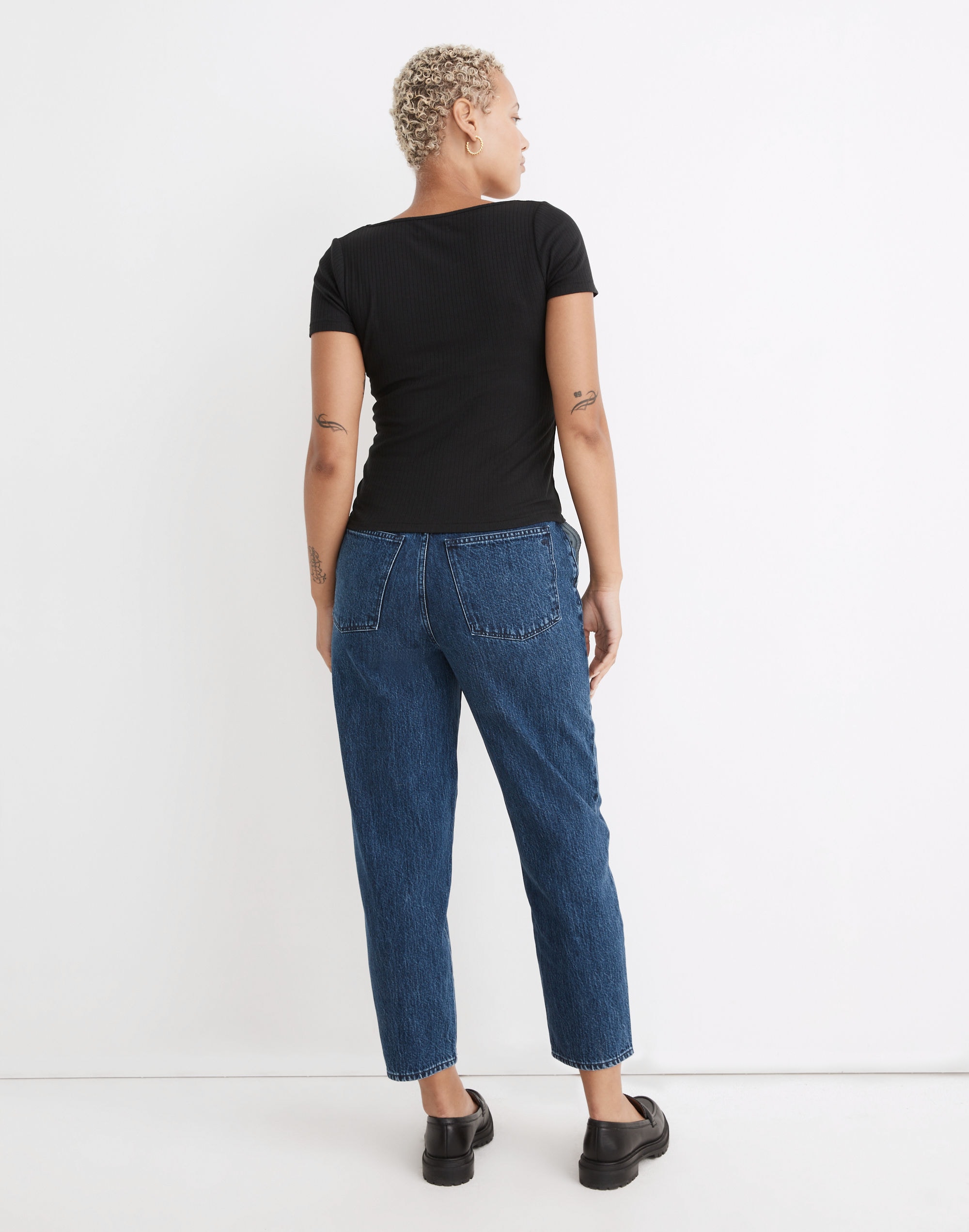 Ribbed Square-Neck Crop Top | Madewell