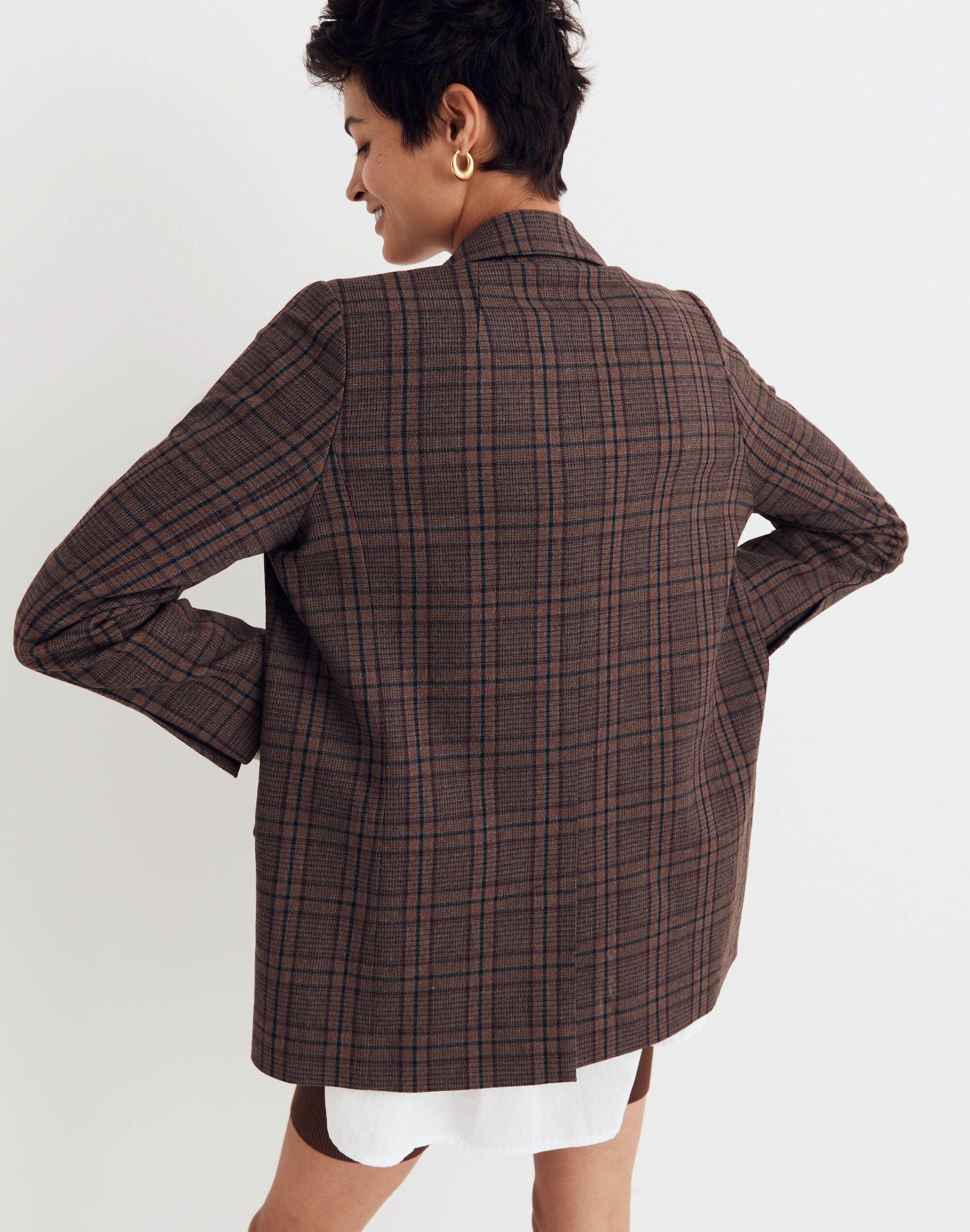 Caldwell Double-Breasted Blazer Hedden Plaid | Madewell