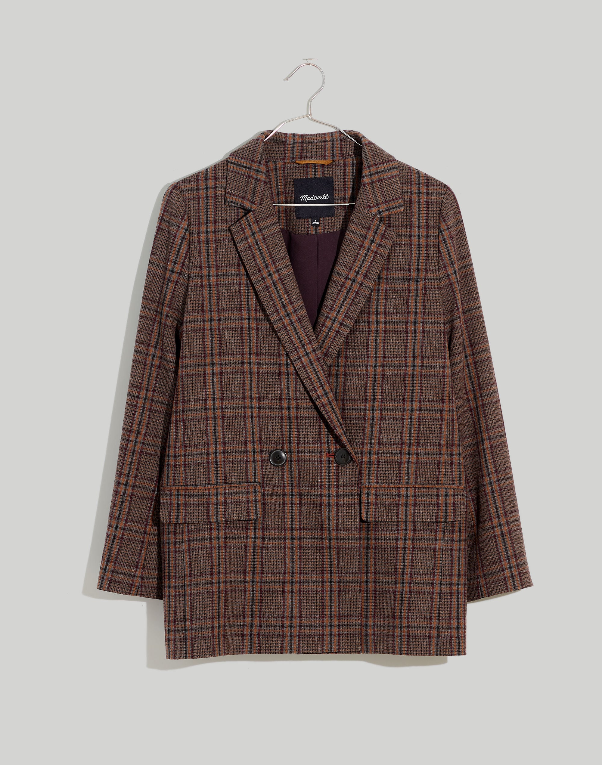 Caldwell Double-Breasted Blazer Hedden Plaid | Madewell