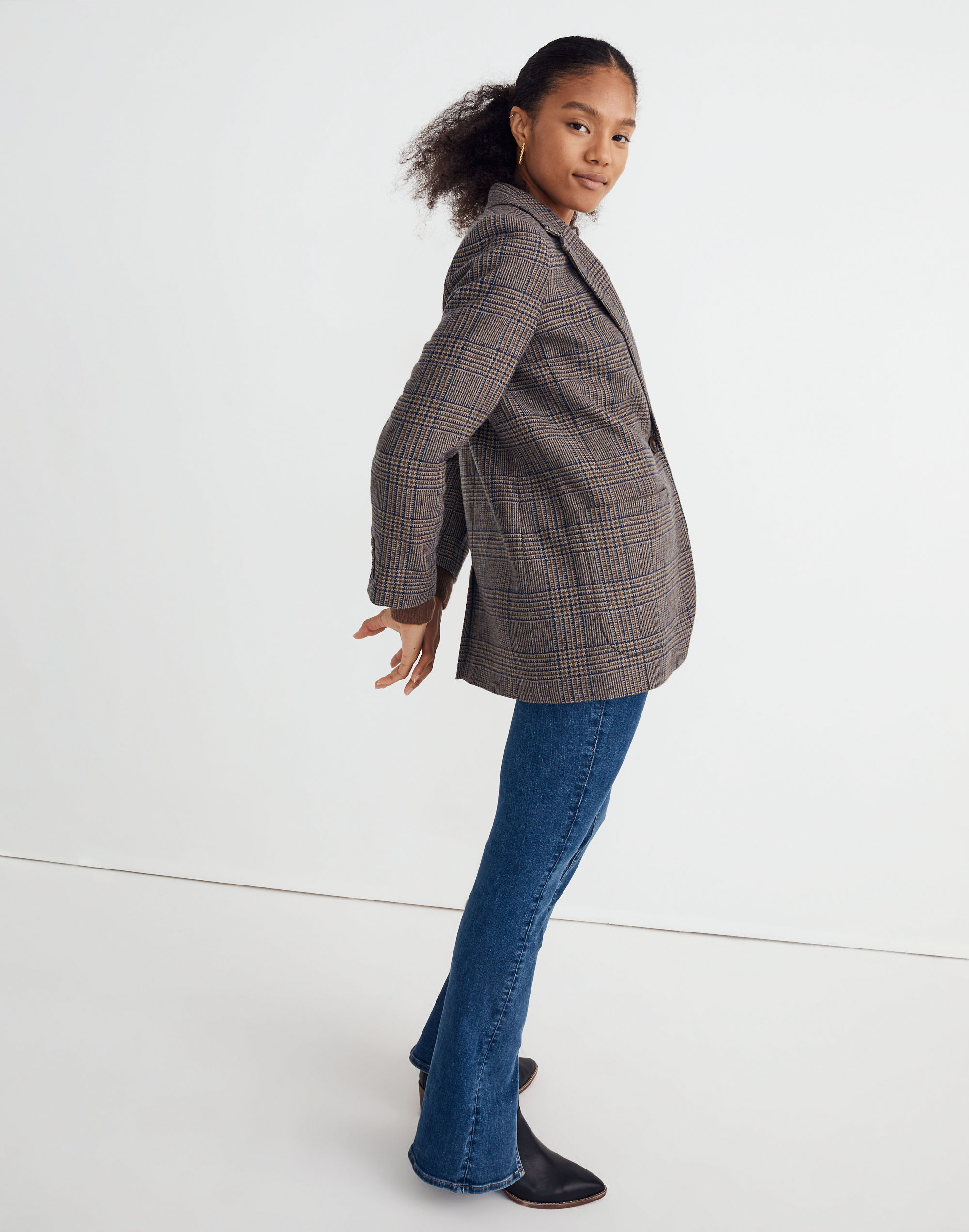 Petite Larsen Blazer Glen Plaid | Madewell