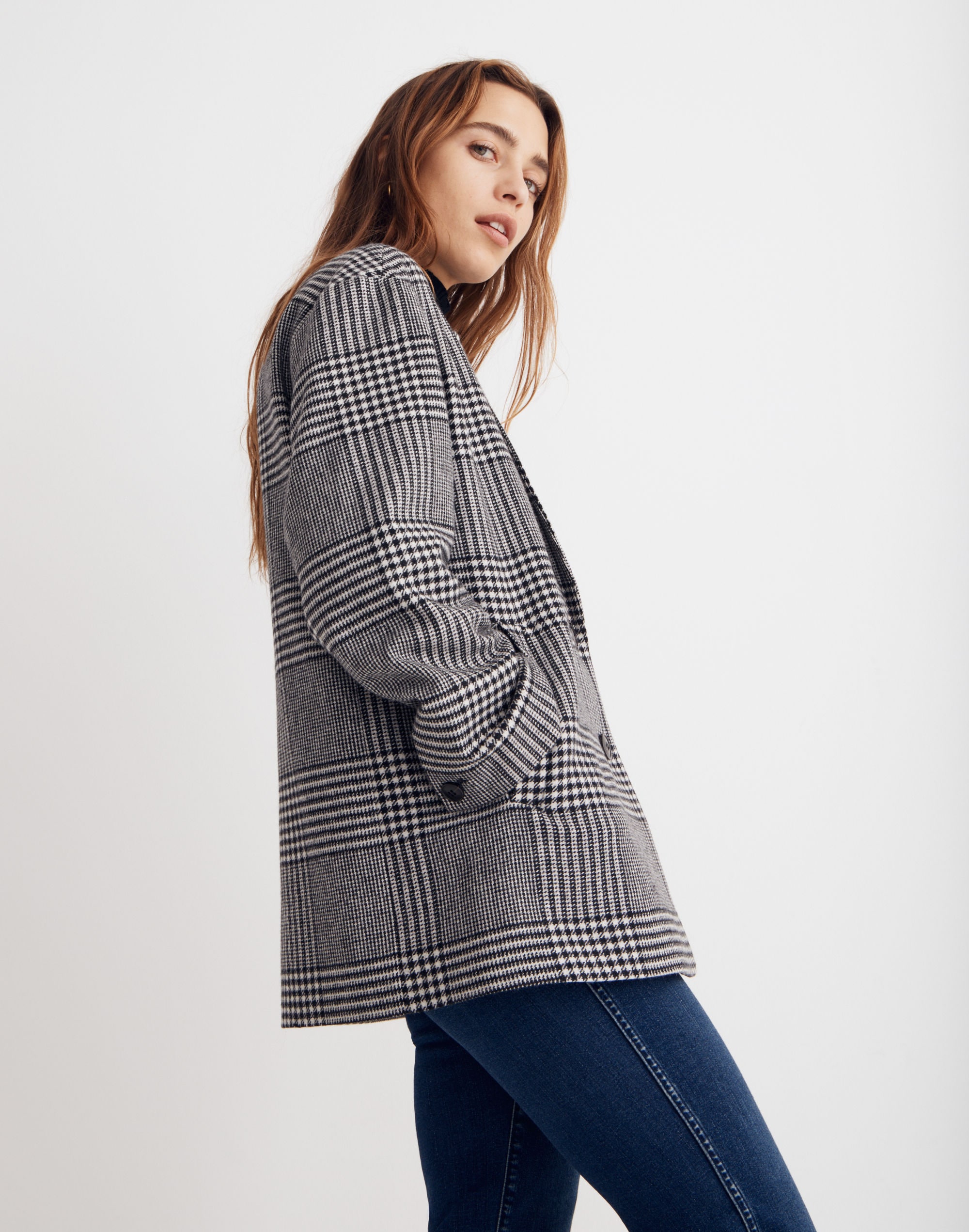 Oversized Dorset Blazer in Adkins Plaid | Madewell