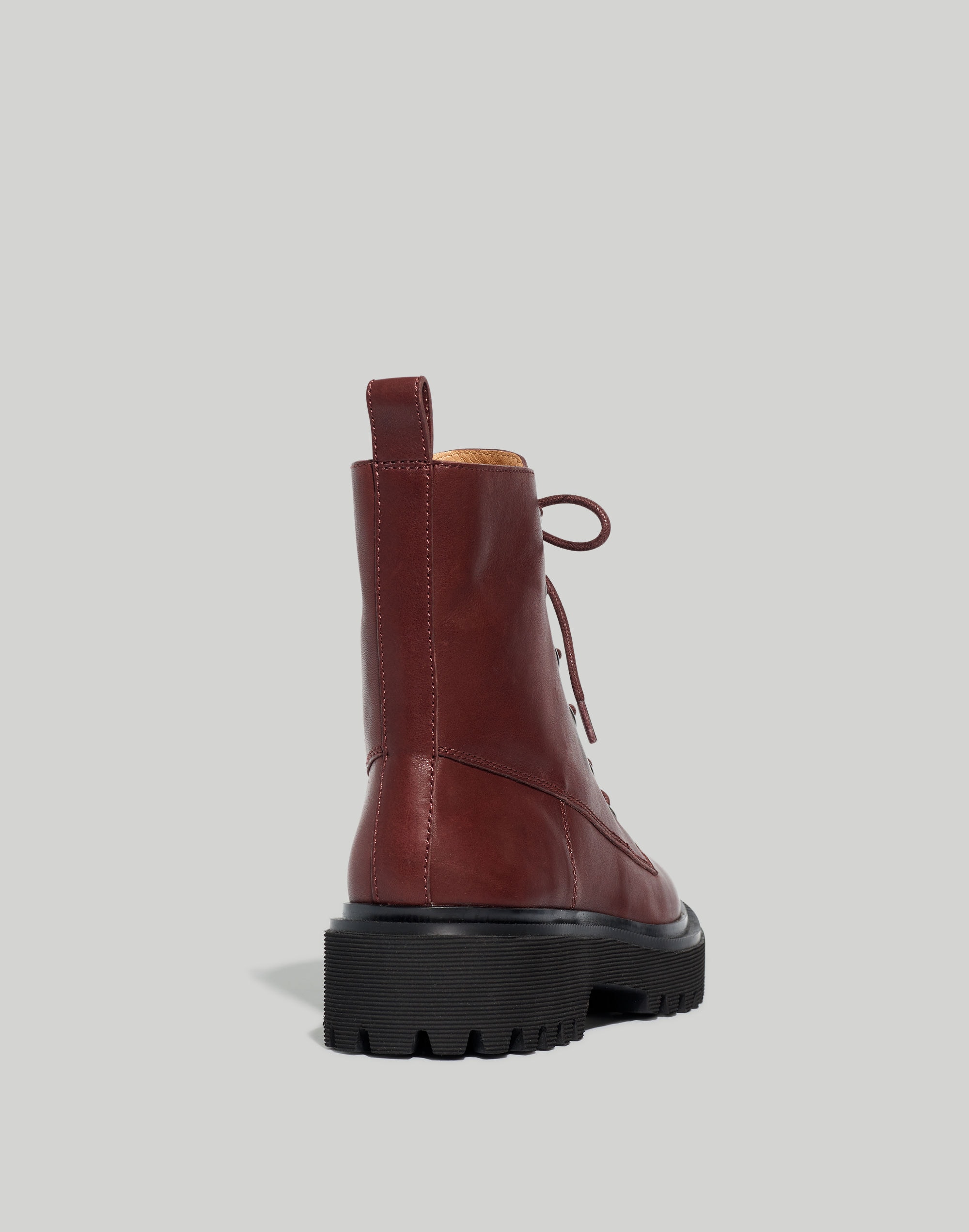 The Rayna Lace-Up Boot Leather | Madewell