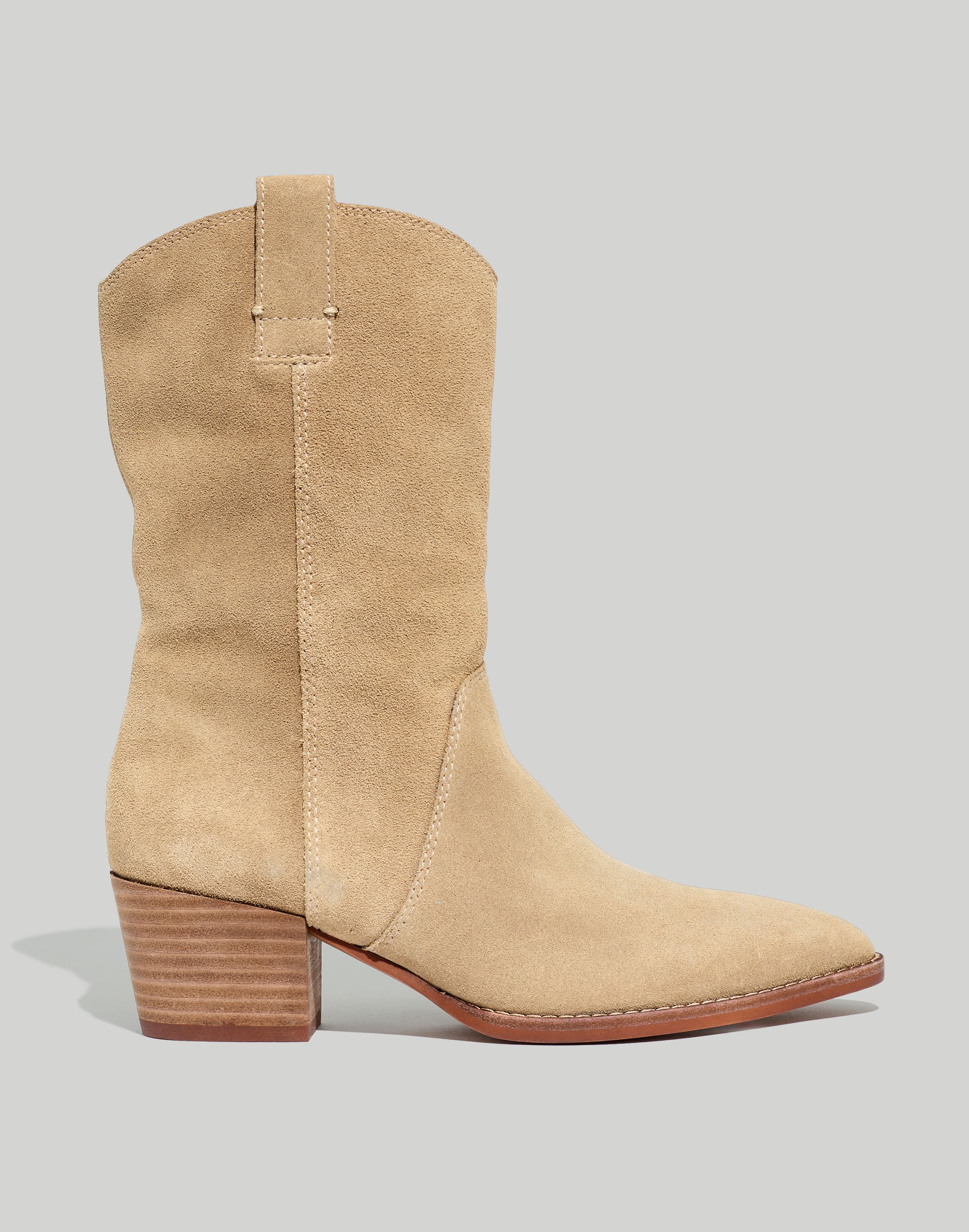 The Cassity Tall Western Boot Suede | Madewell