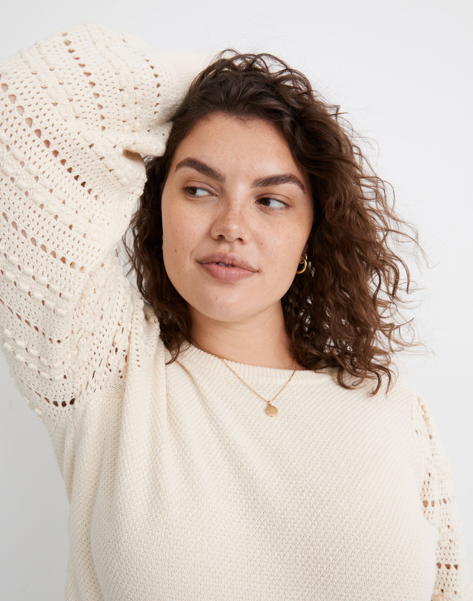 Bobble-Sleeve Pullover Sweater | Madewell