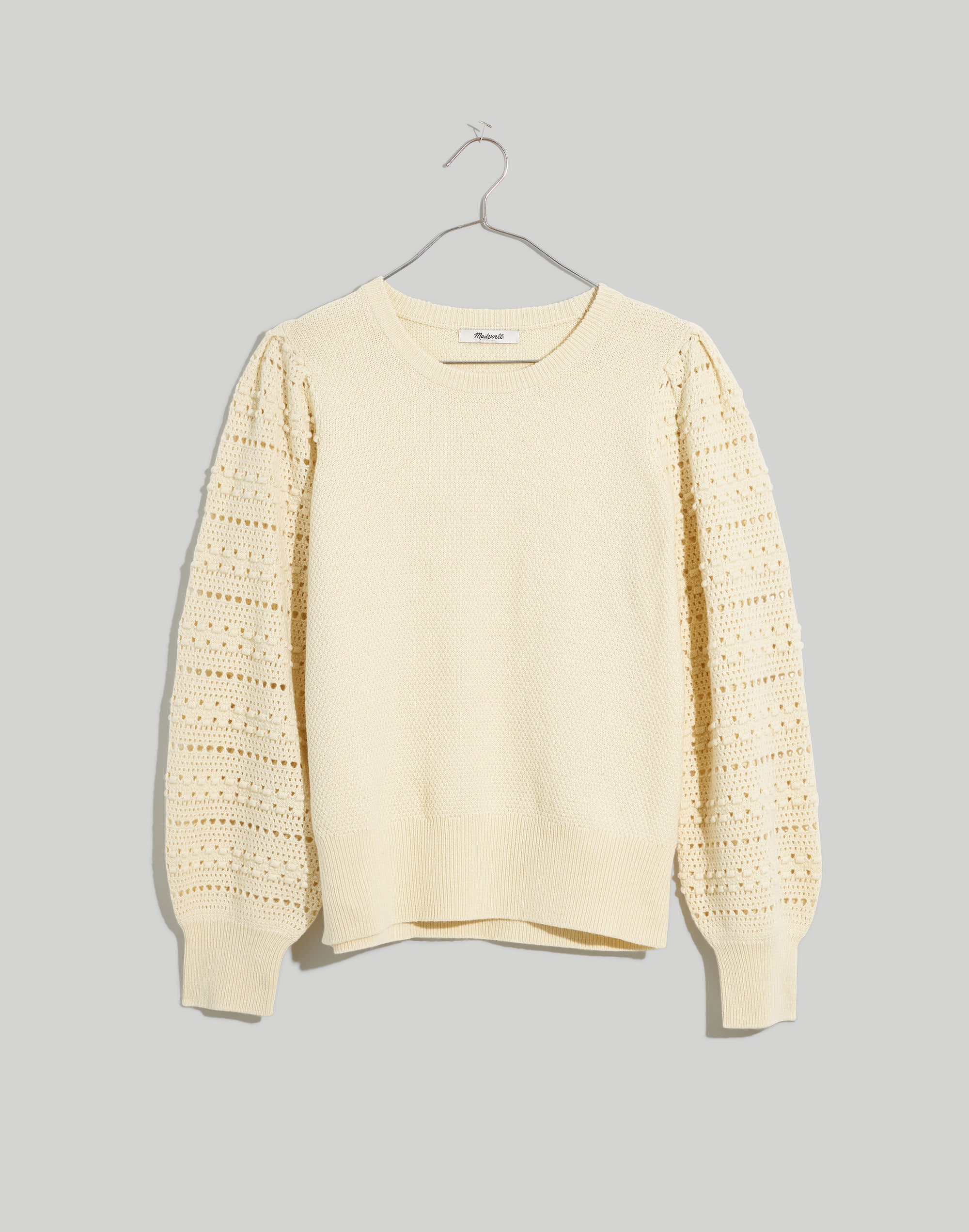 Bobble-Sleeve Pullover Sweater | Madewell