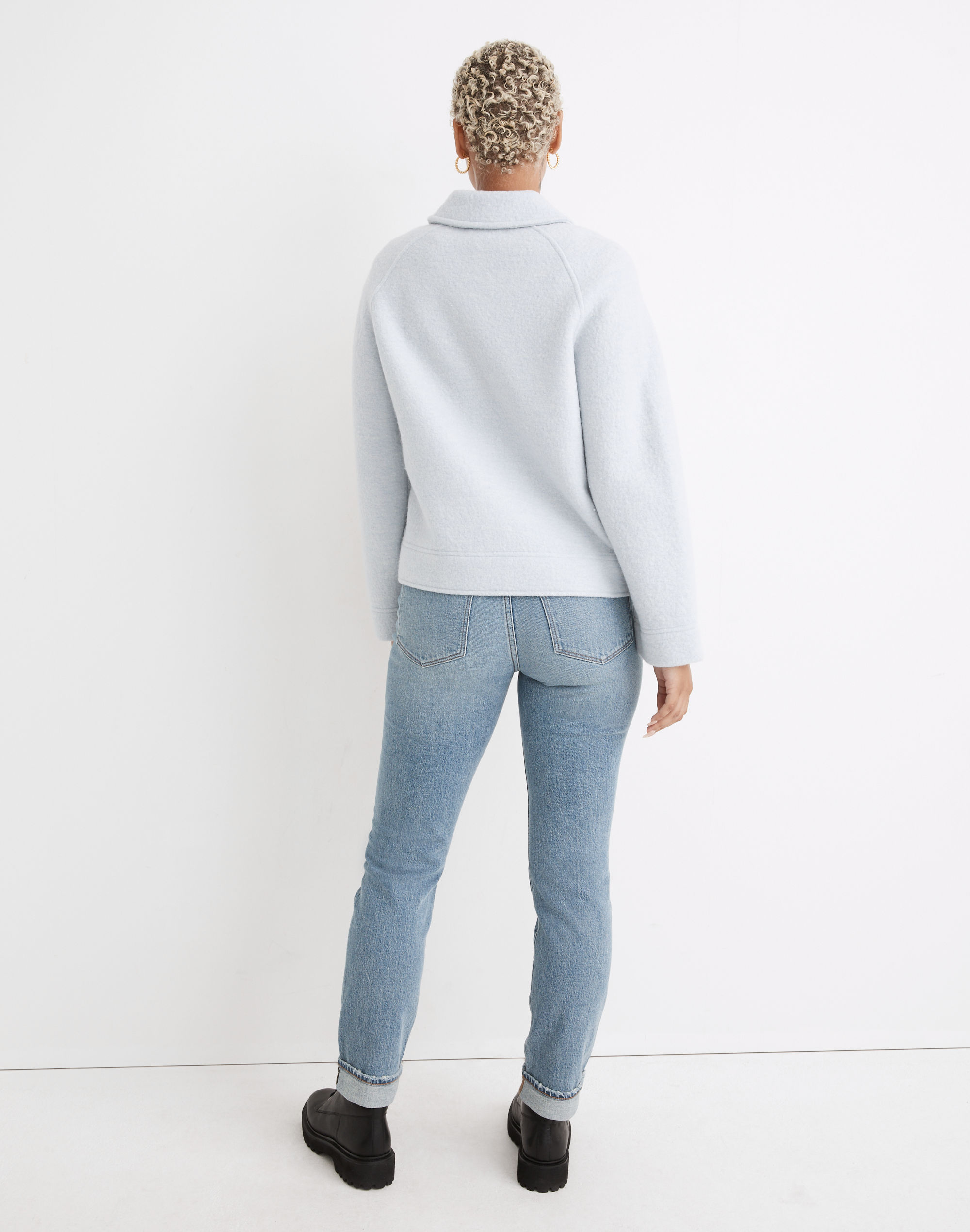 Crop Sweater Shirt-Jacket | Madewell