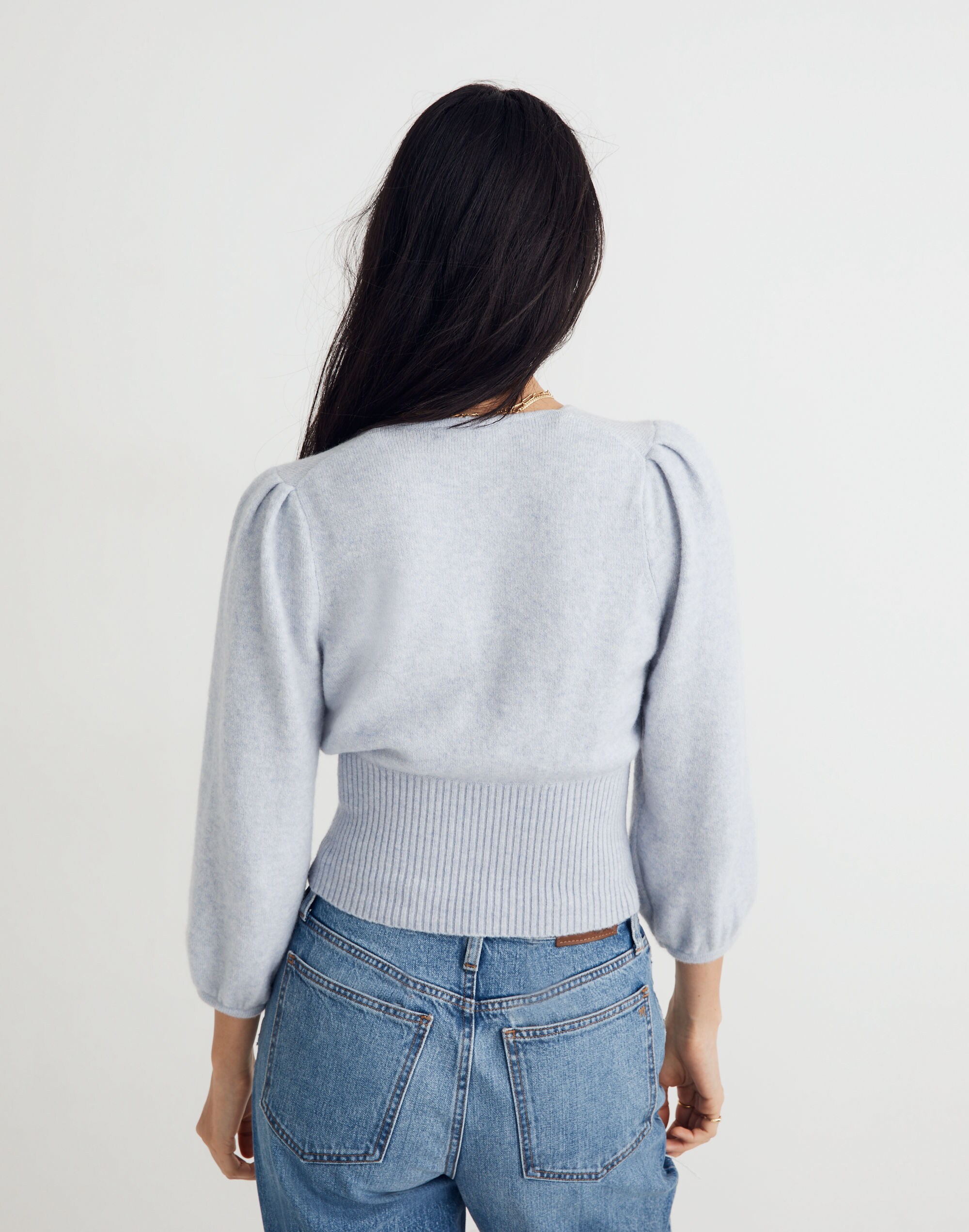 Wrap V-Neck Sweater in Coziest Yarn | Madewell