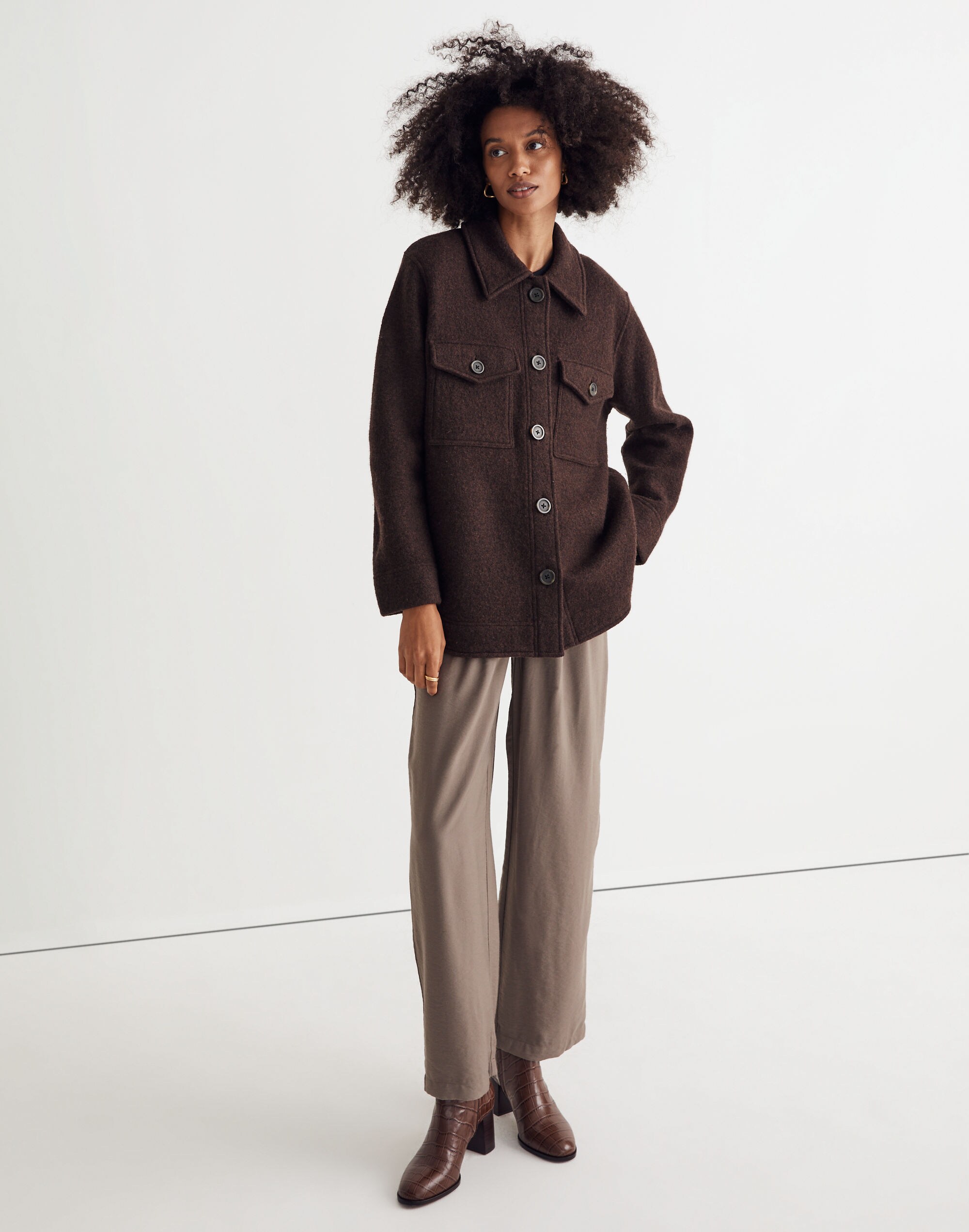 Boiled Wool Shirt-Jacket | Madewell