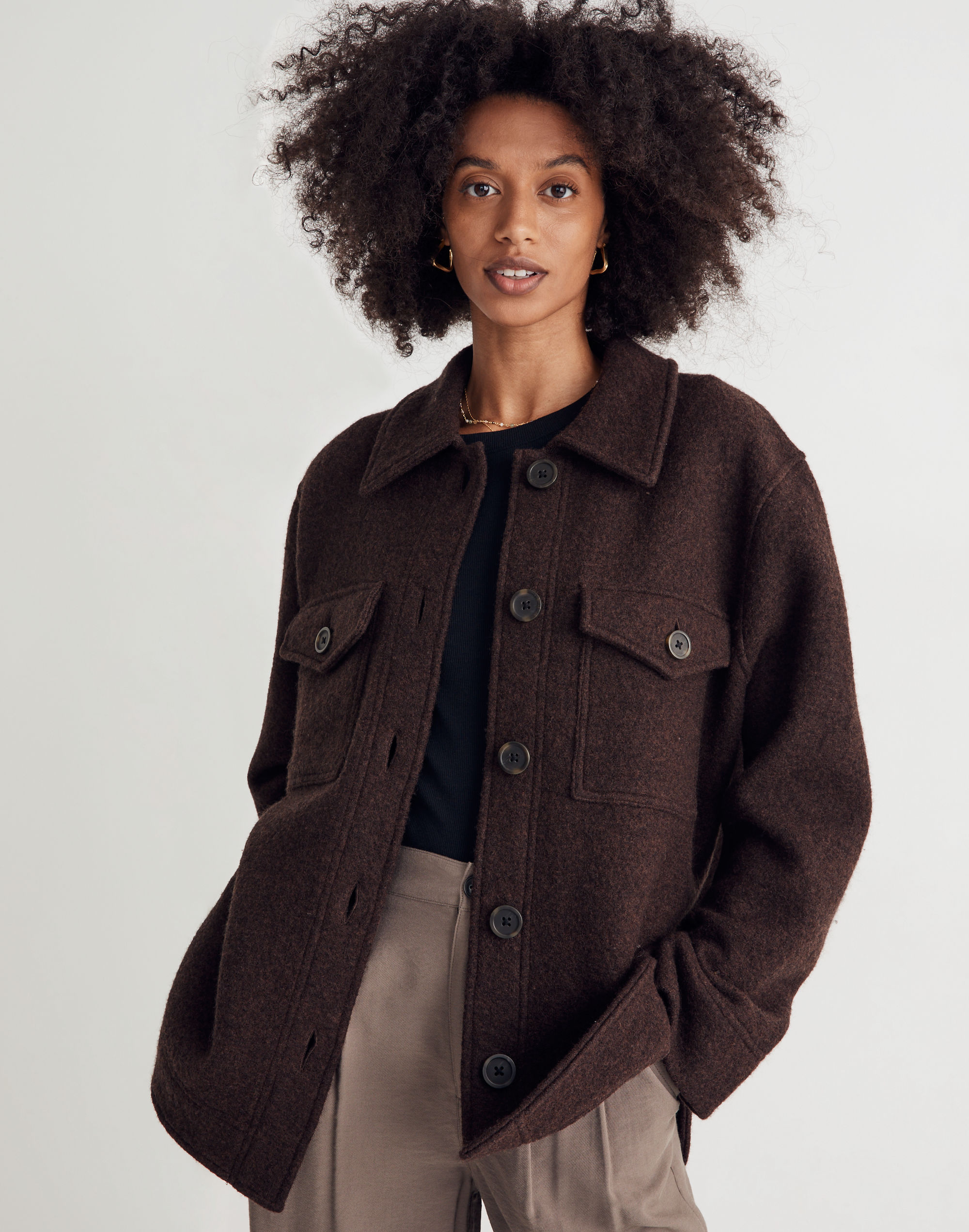 Boiled Wool Shirt-Jacket | Madewell