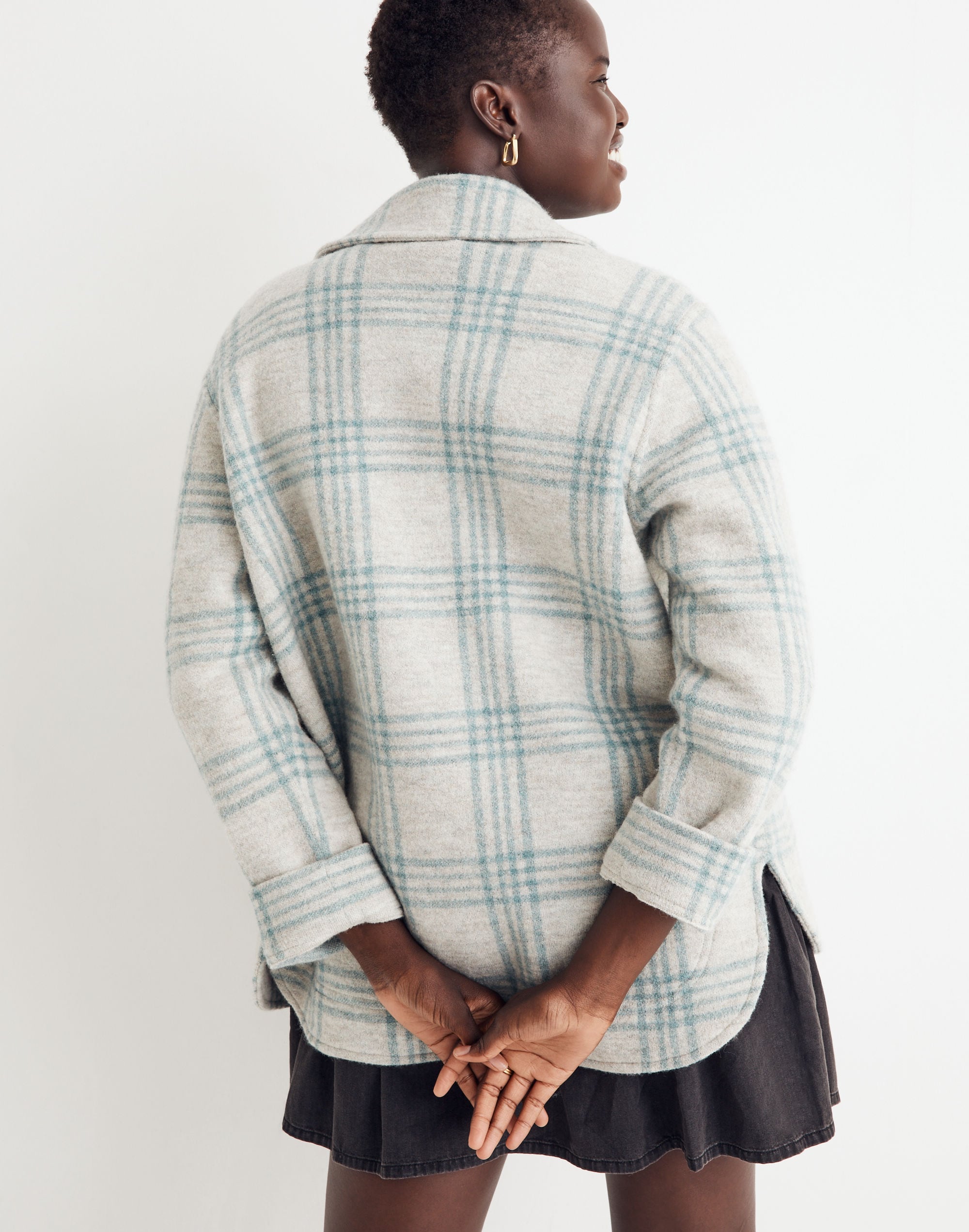 Boiled Wool Shirt-Jacket in Plaid | Madewell