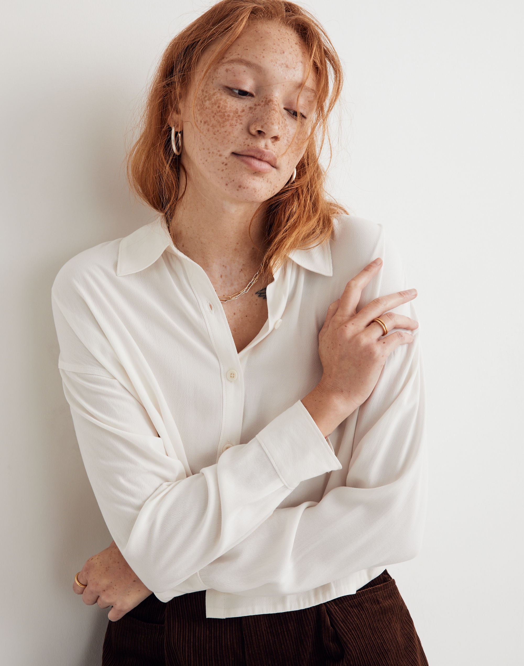 Lusterweave Hartfield Crop Shirt | Madewell