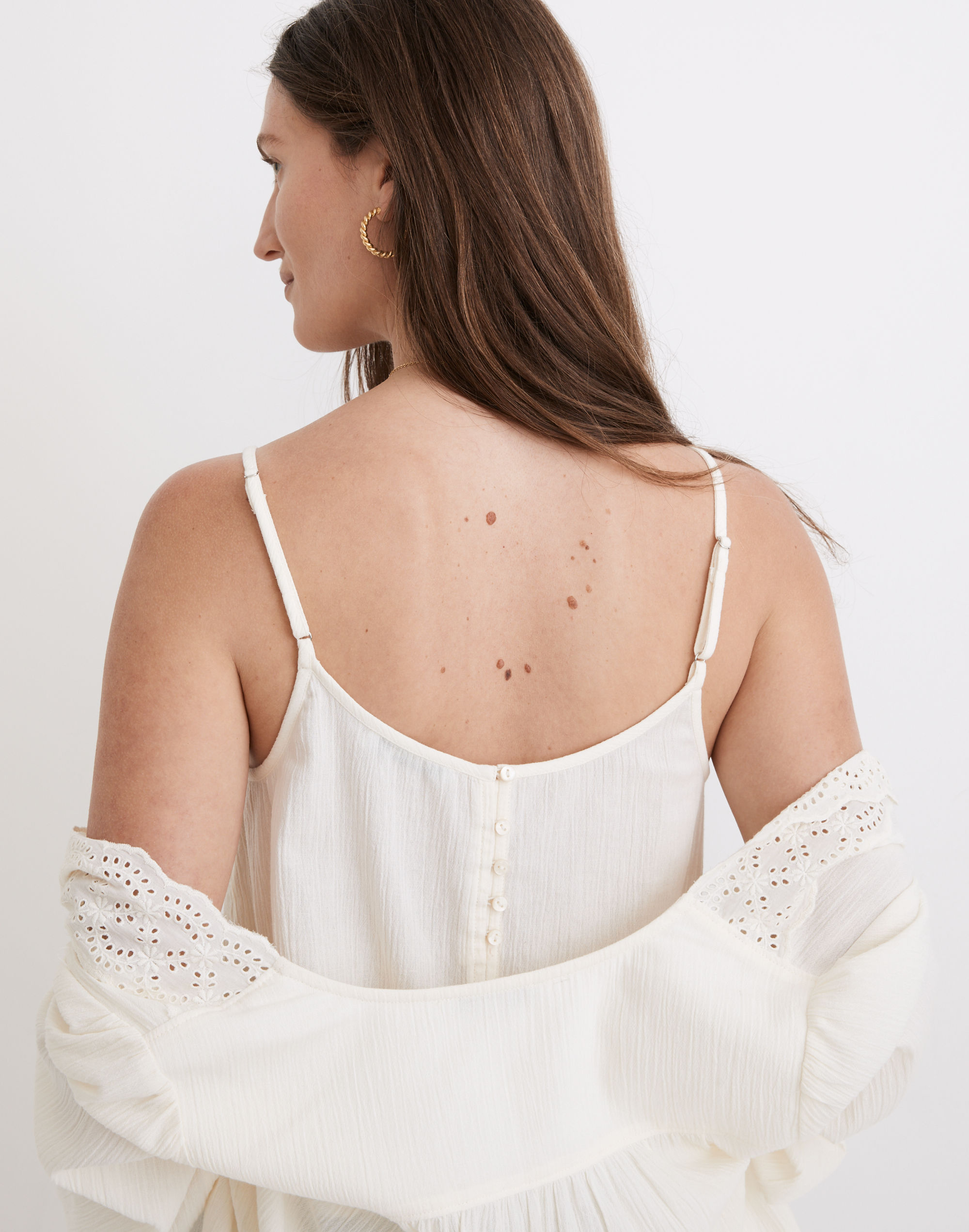 Eyelet-Trim Twin Set Top | Madewell