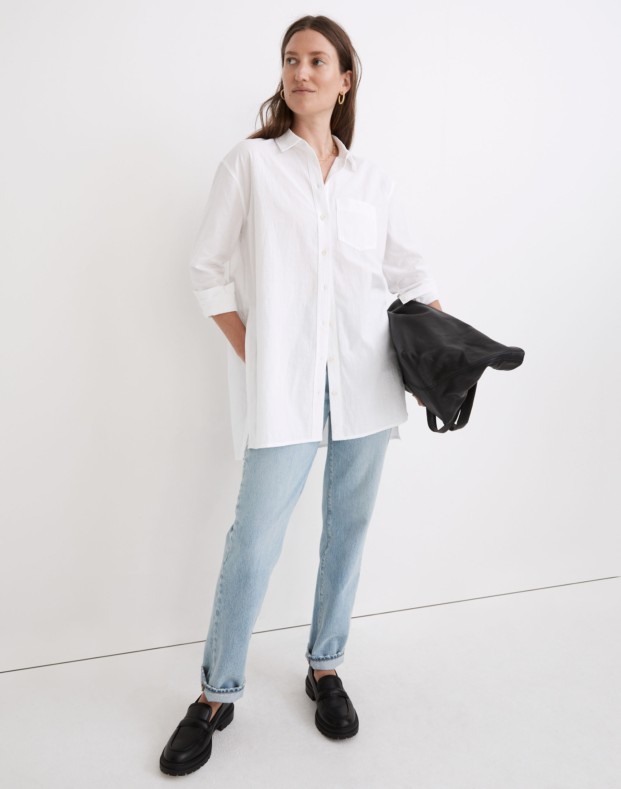 Oversized Ex-Boyfriend Tunic Shirt | Madewell