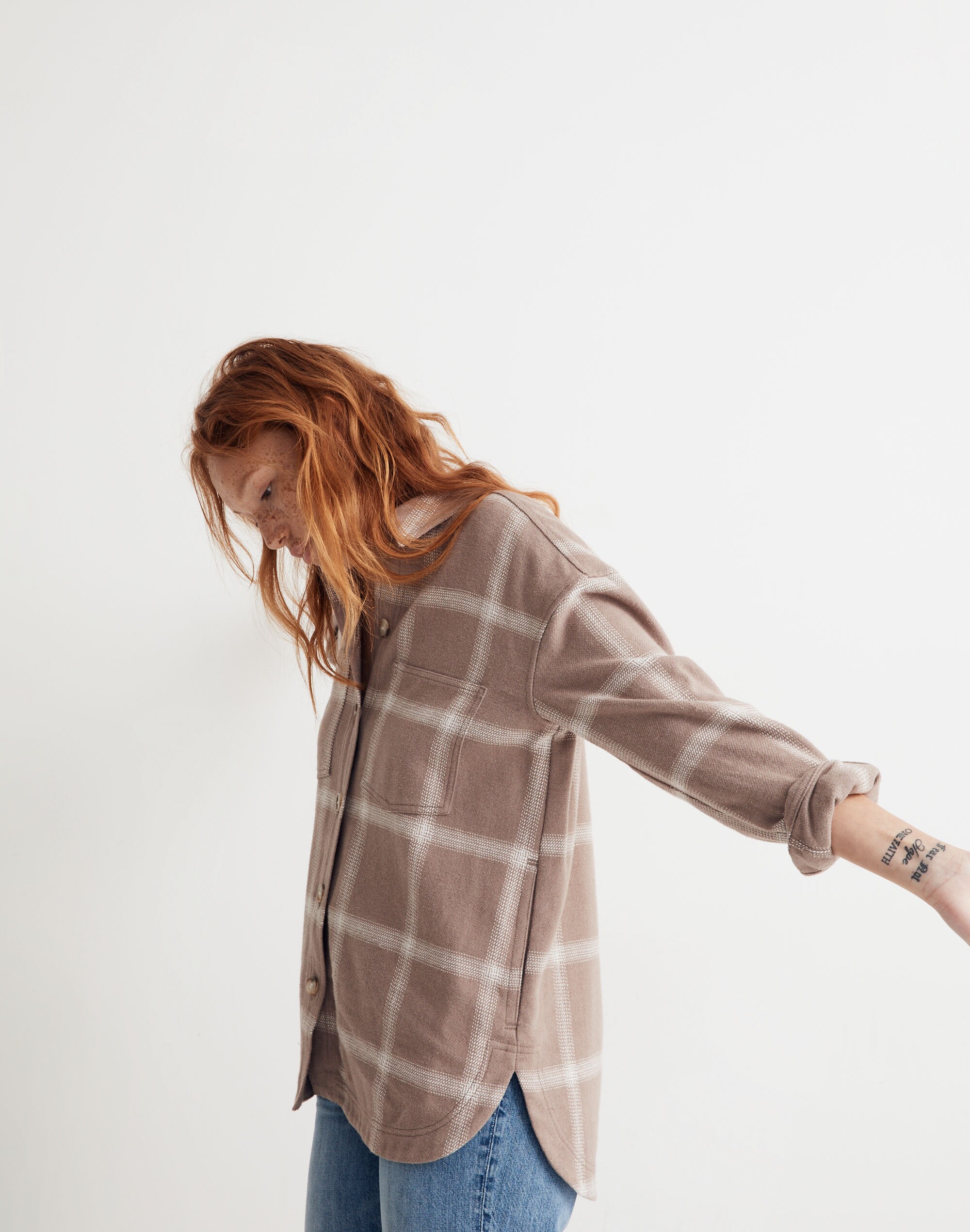 Flannel Kentwood Oversized Shirt-Jacket Windowpane | Madewell