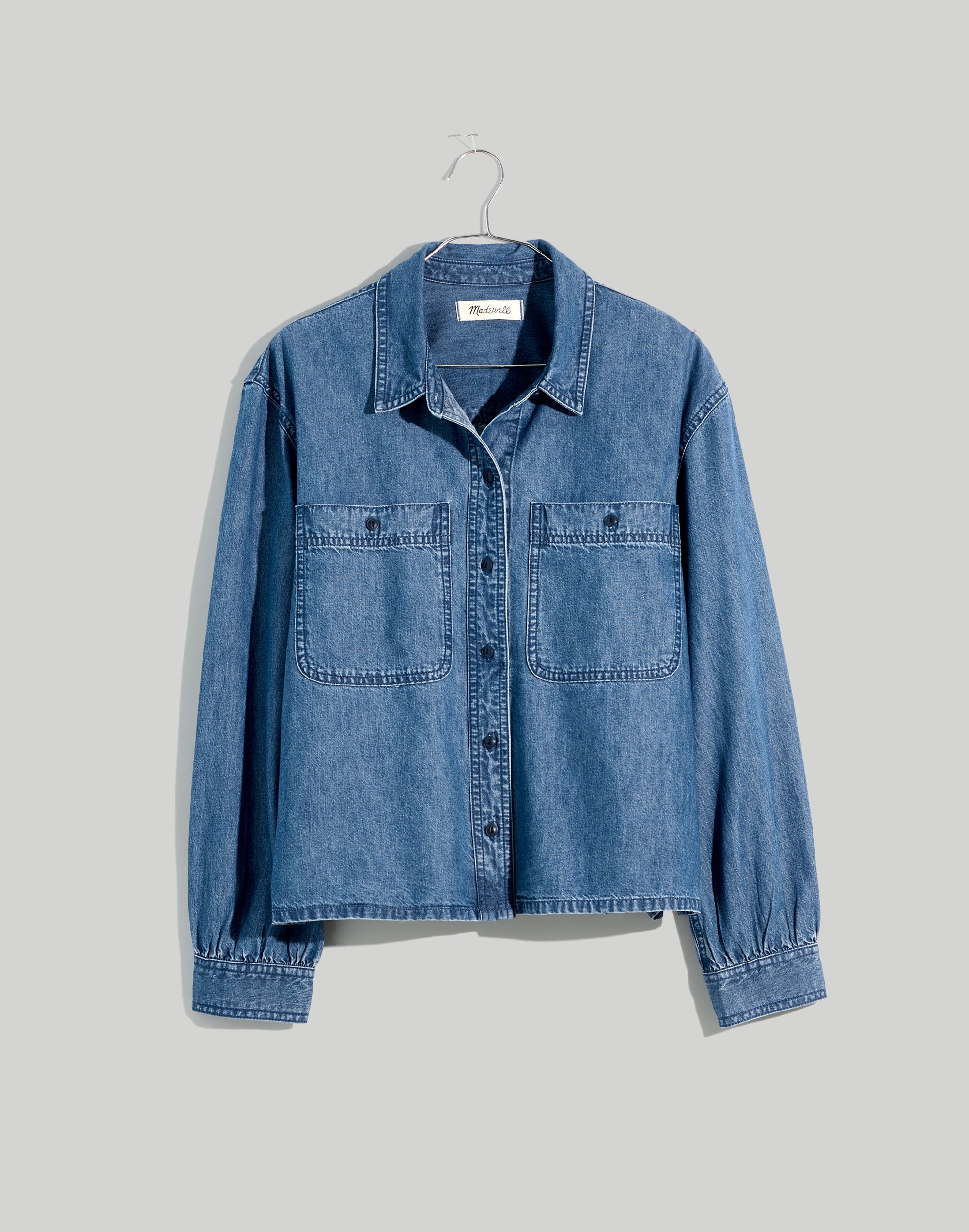 Meli Gathered Back Denim Shirt