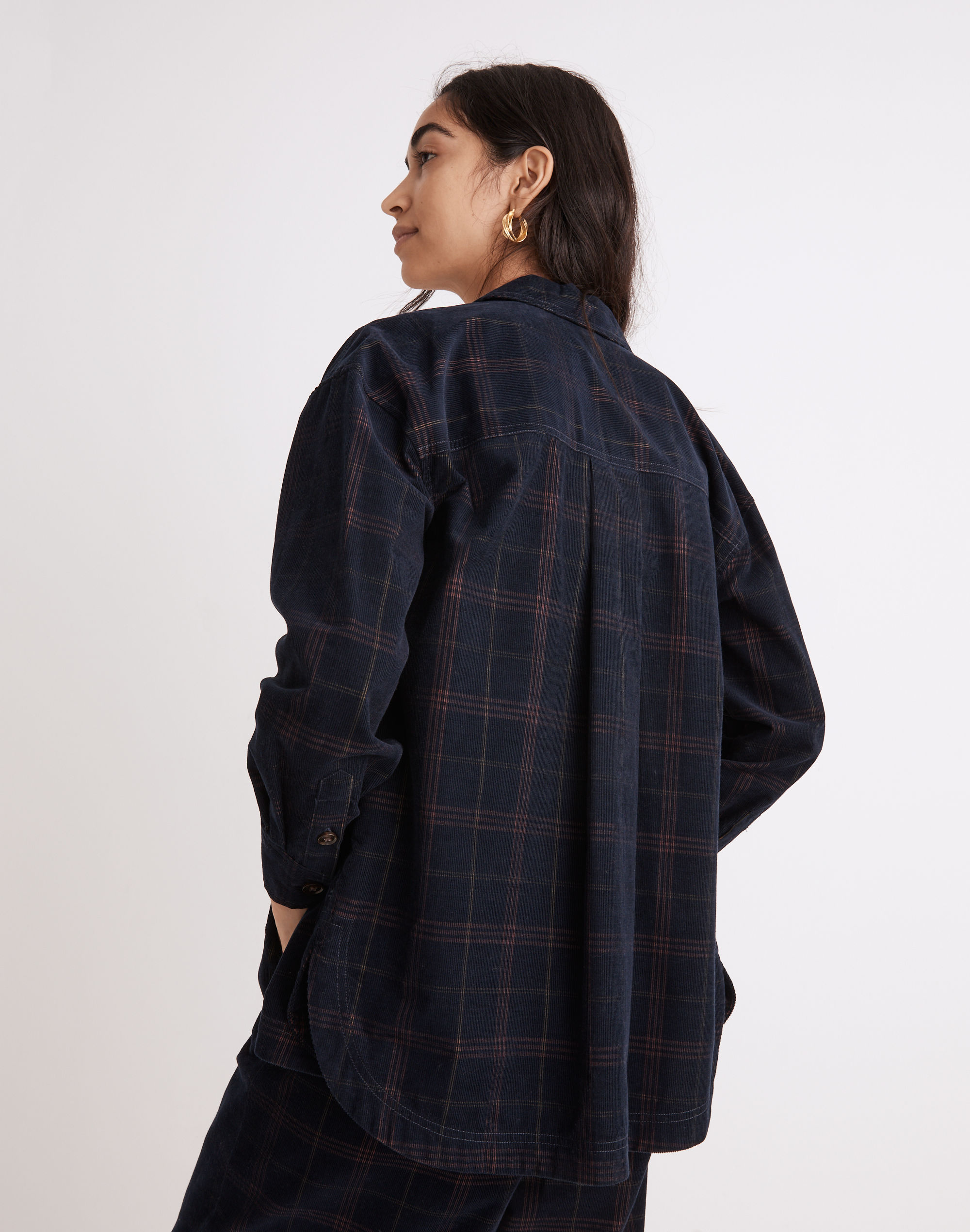 Corduroy Kentwood Oversized Shirt-Jacket in Plaid | Madewell