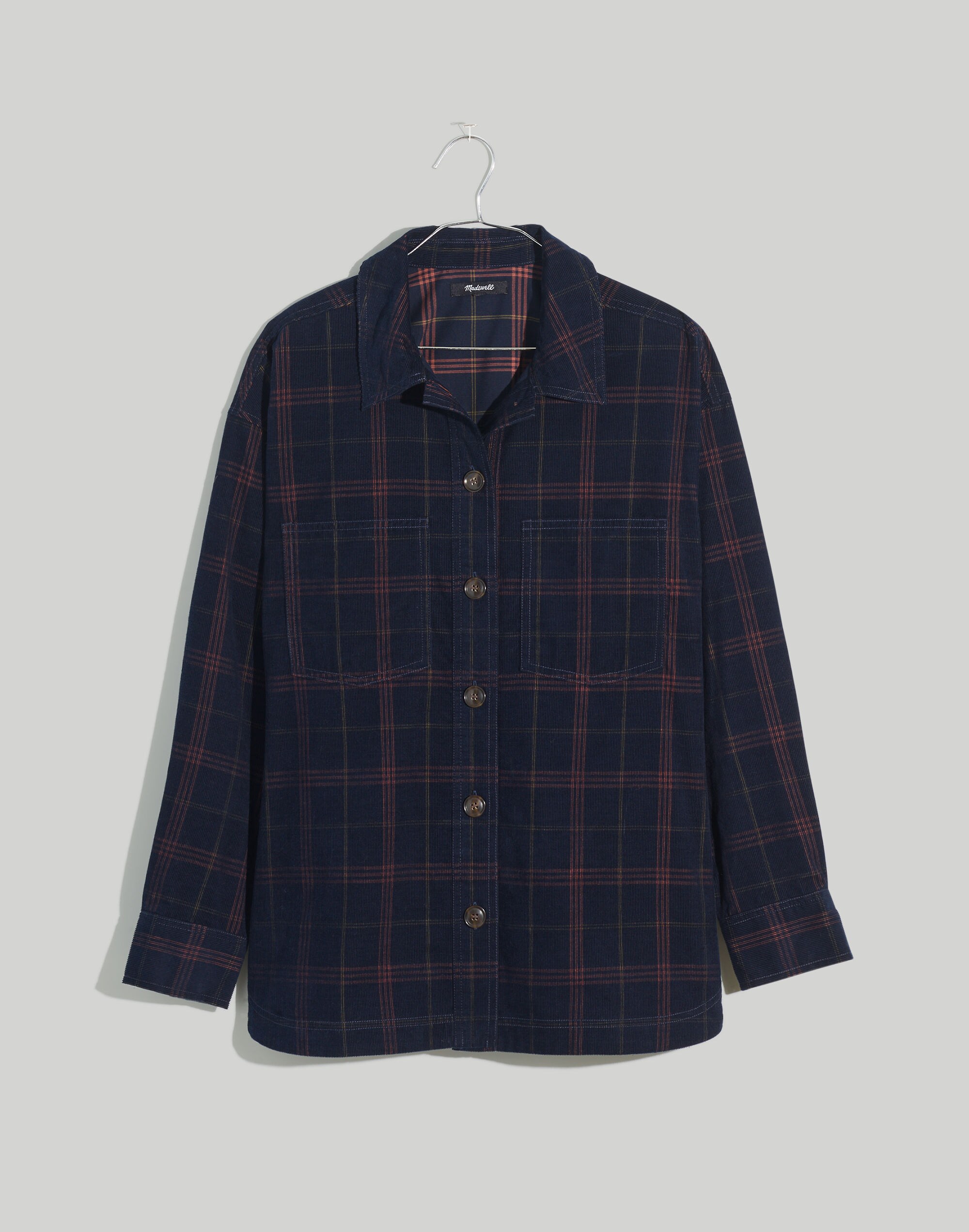 Corduroy Kentwood Oversized Shirt-Jacket in Plaid | Madewell