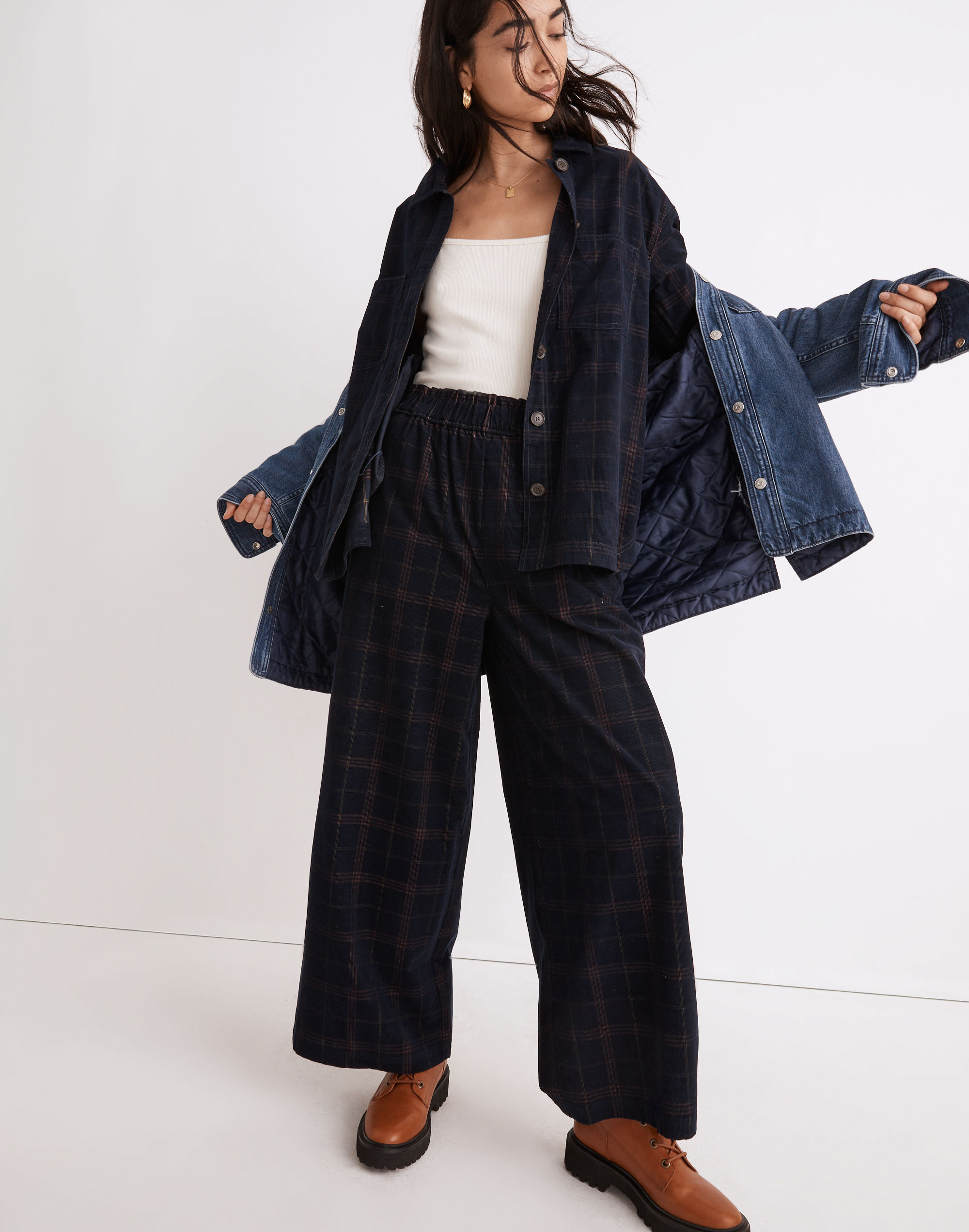 Corduroy Kentwood Oversized Shirt-Jacket in Plaid | Madewell