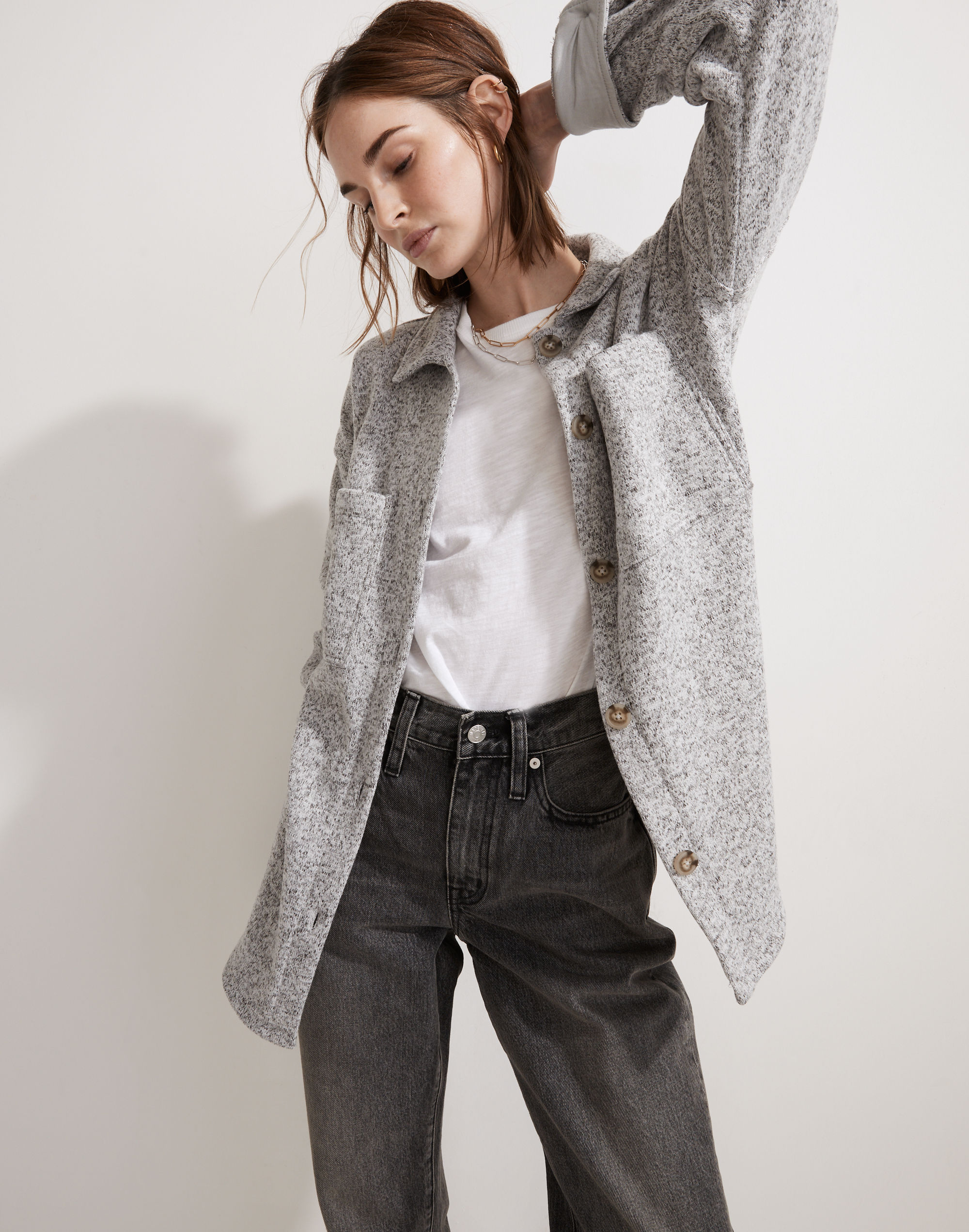 MWL (Re)sourced Sweater Fleece Shirt-Jacket | Madewell