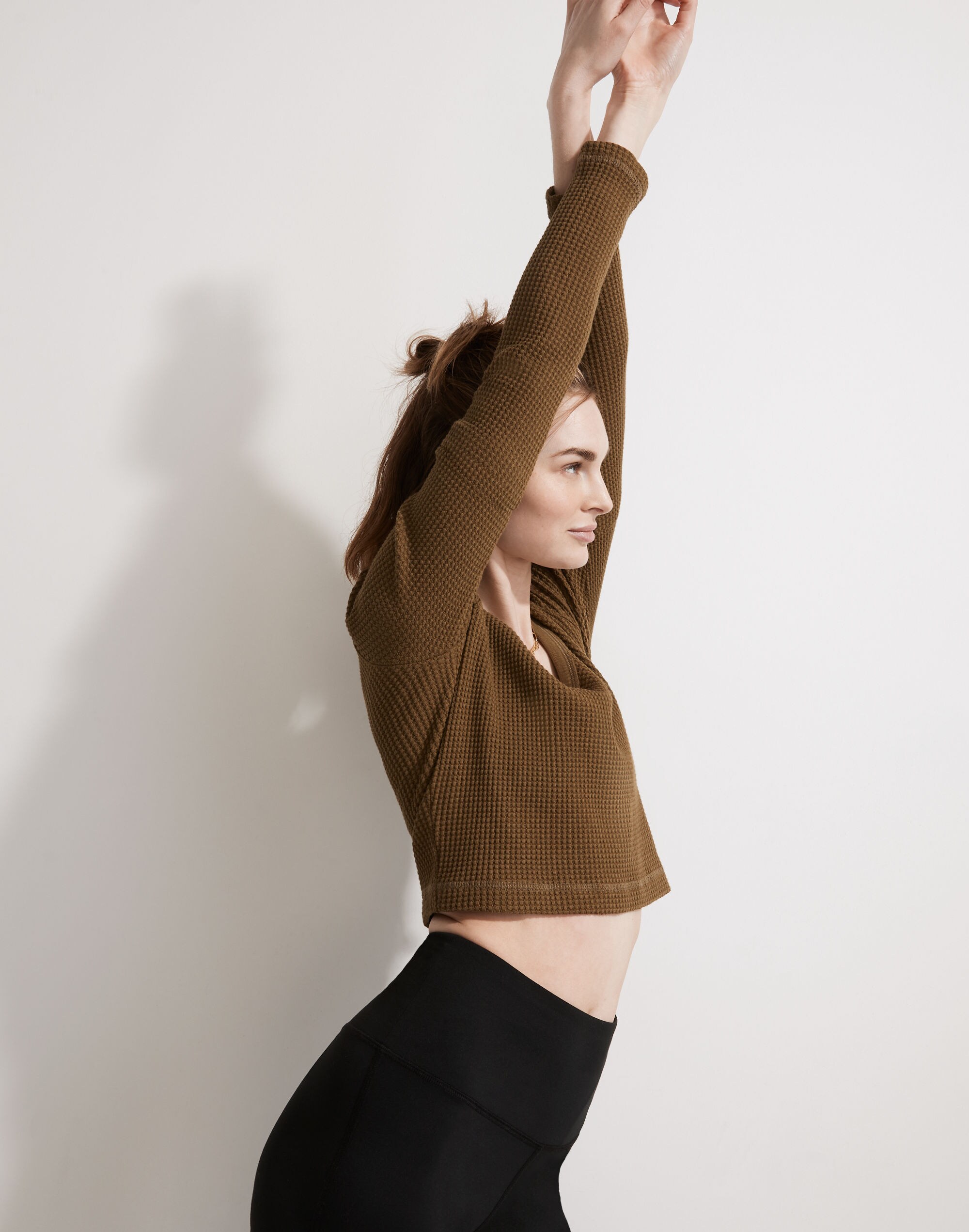 MWL Waffle Long-Sleeve Crop Tee | Madewell