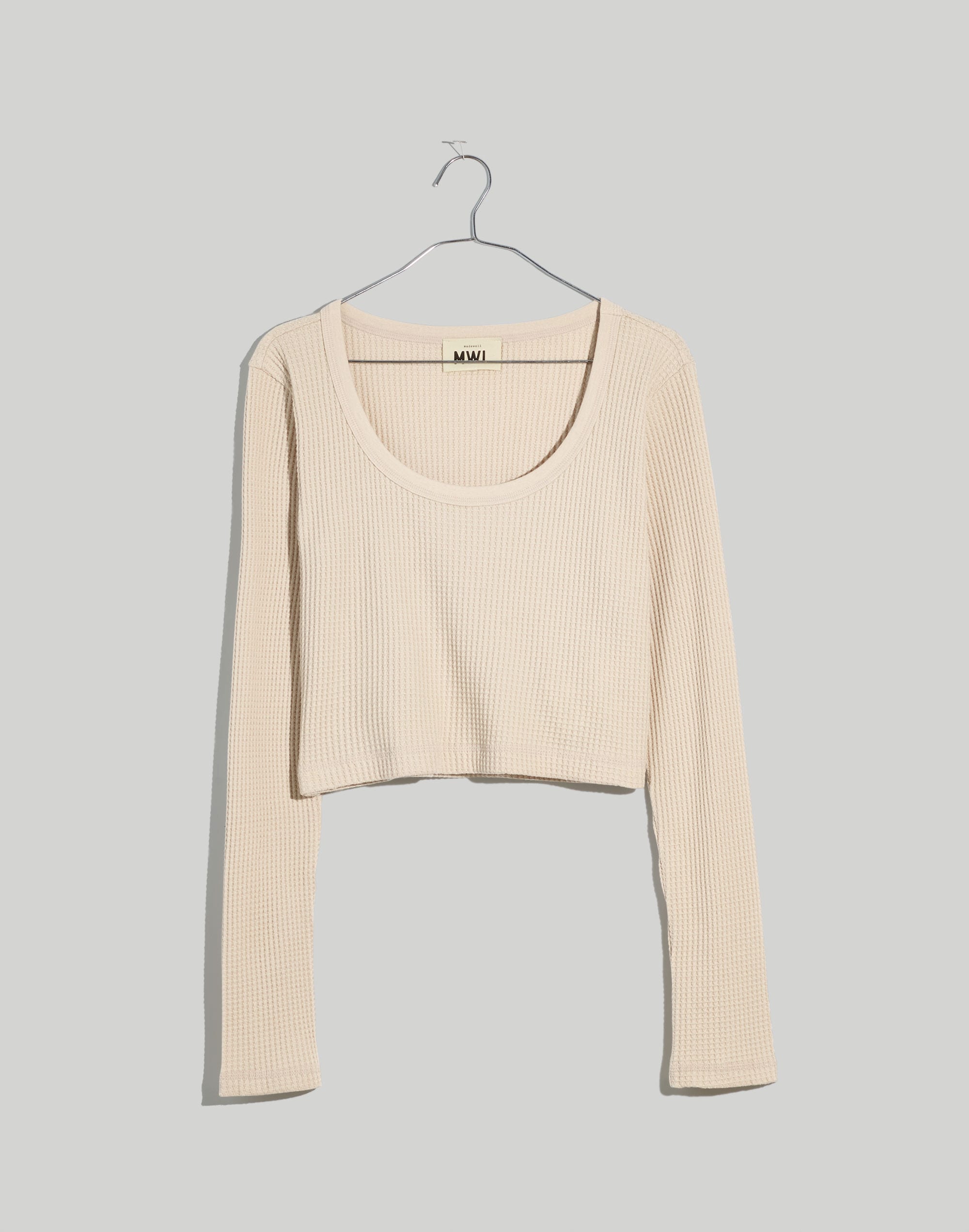 MWL Waffle Long-Sleeve Crop Tee | Madewell