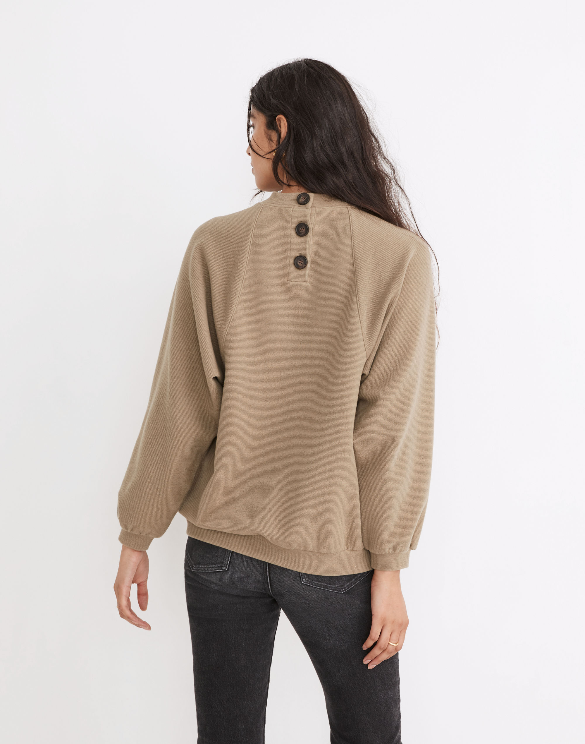 Button-Back Mockneck Top | Madewell