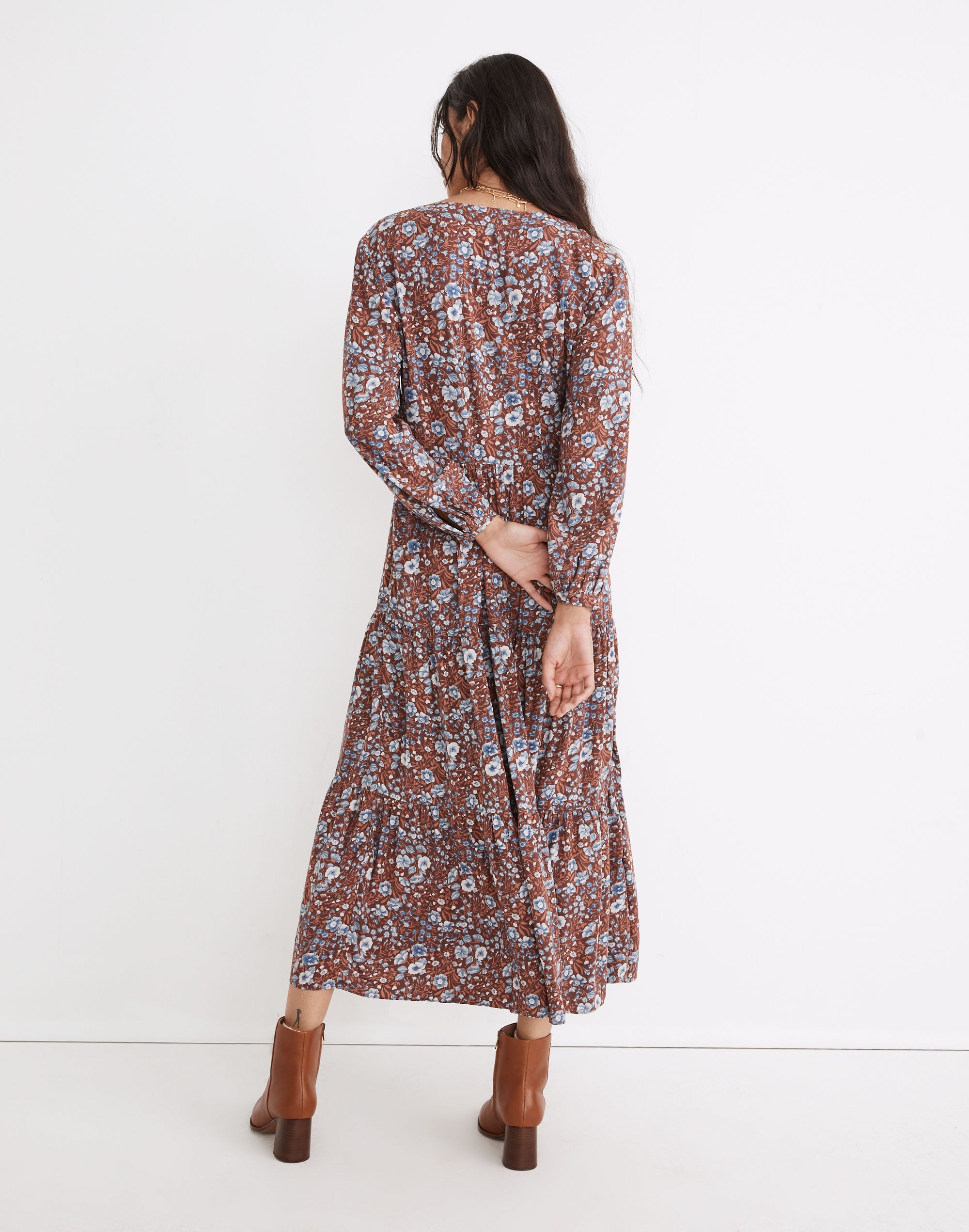 Challis Wrap Midi Dress in Woodland Floral | Madewell