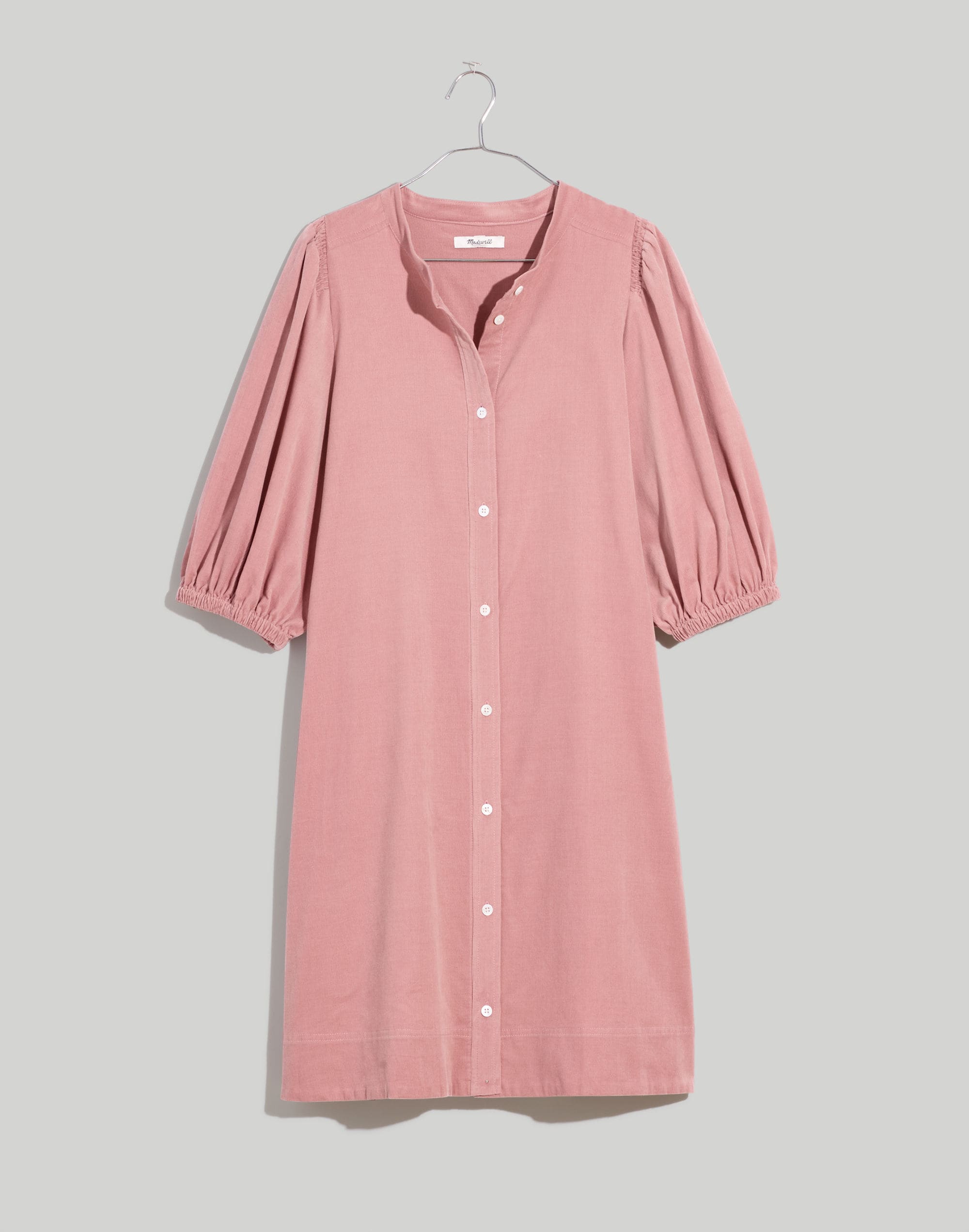 Corduroy Puff-Sleeve Mini Dress | Madewell