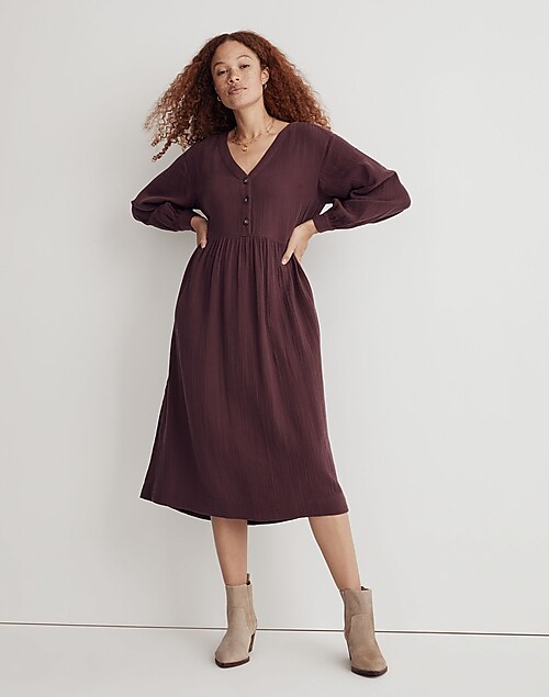 Dress Casual Midi By Lucky Brand Size: L