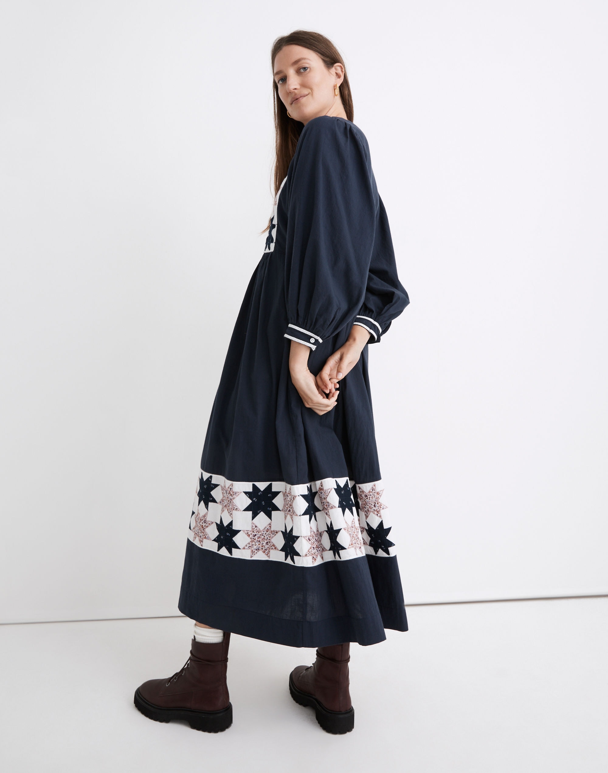 Quilted Patchwork Midi Dress | Madewell