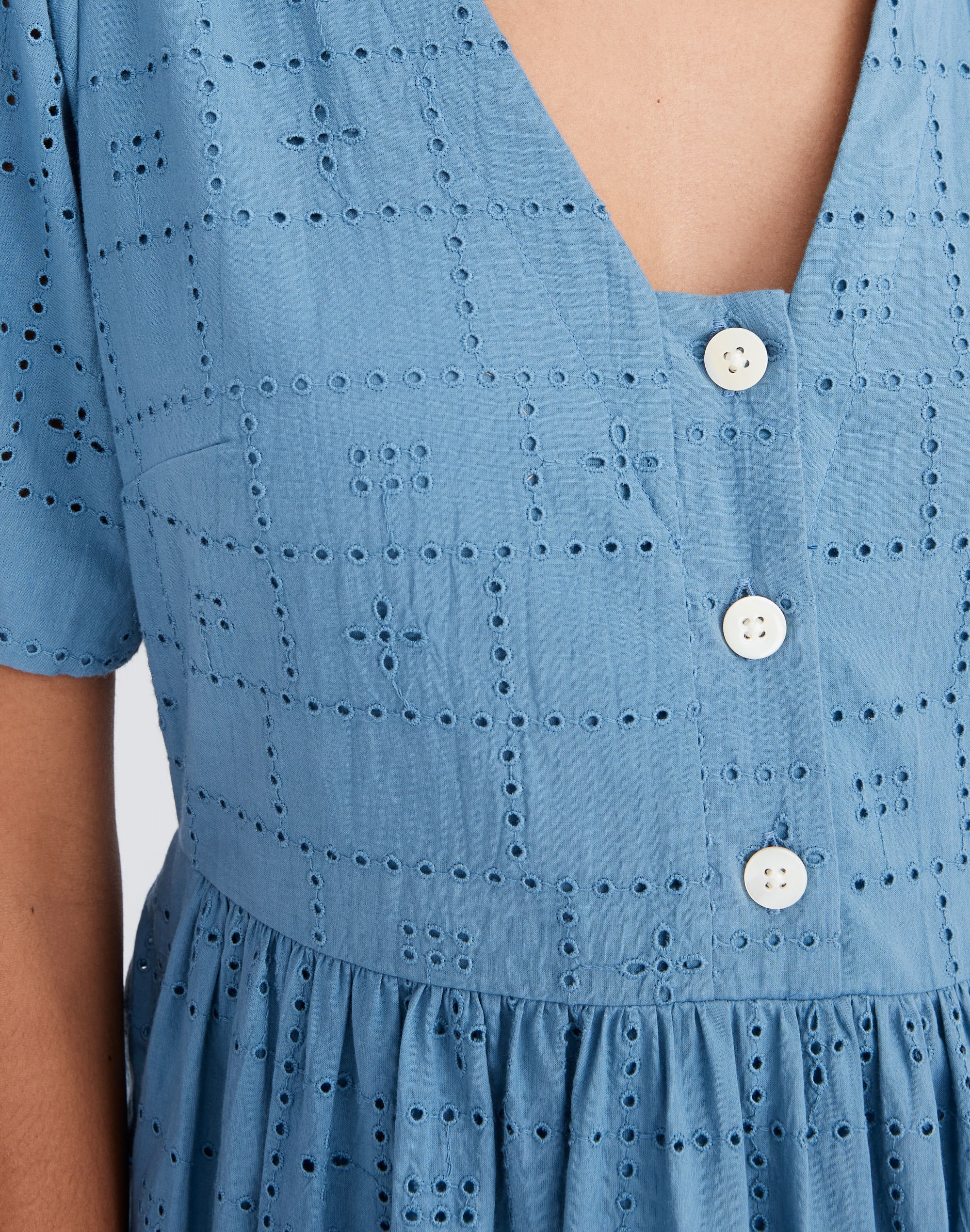 Quilted Eyelet Midi Dress | Madewell