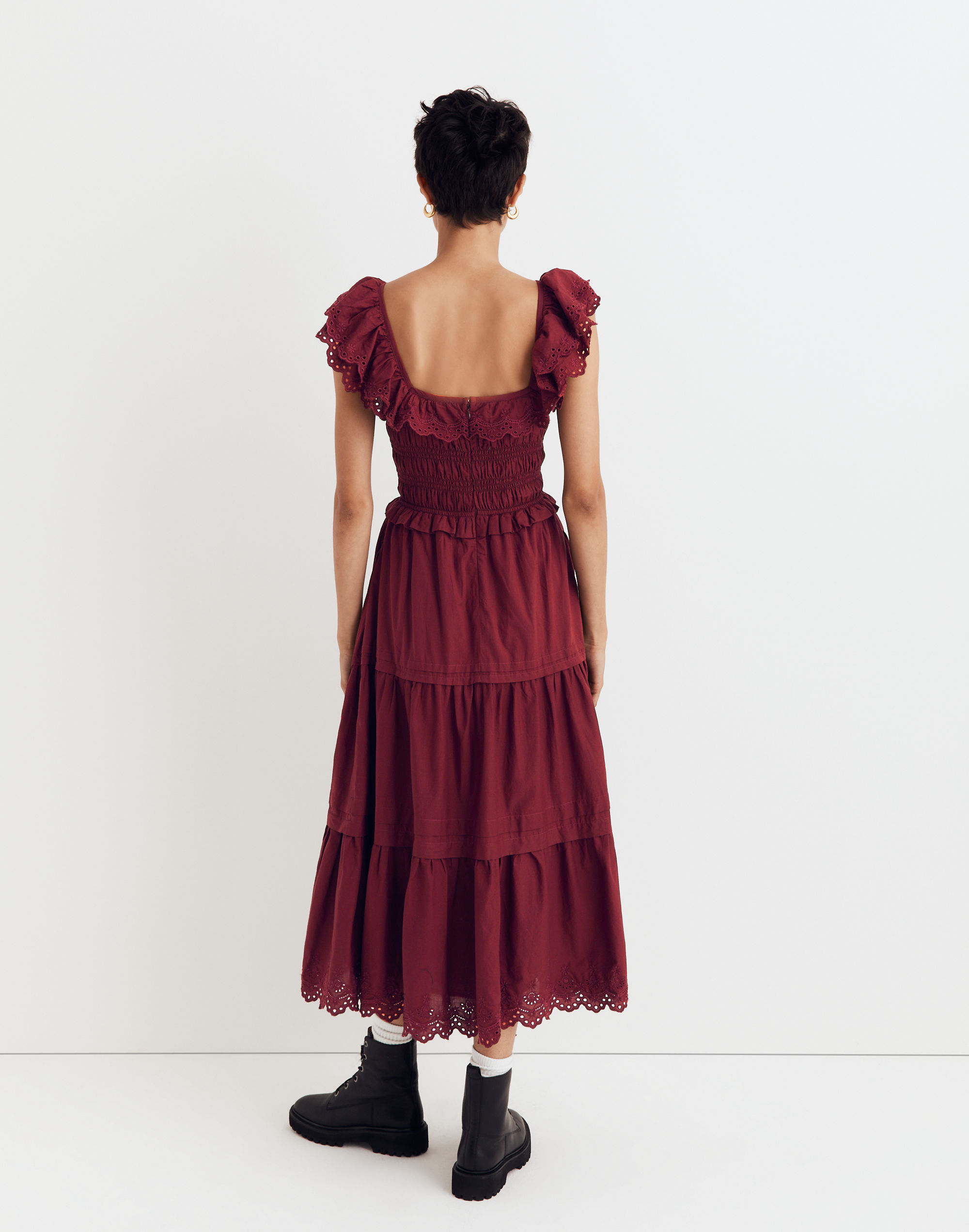 Lucie Embroidered Cotton Midi Dress | Madewell