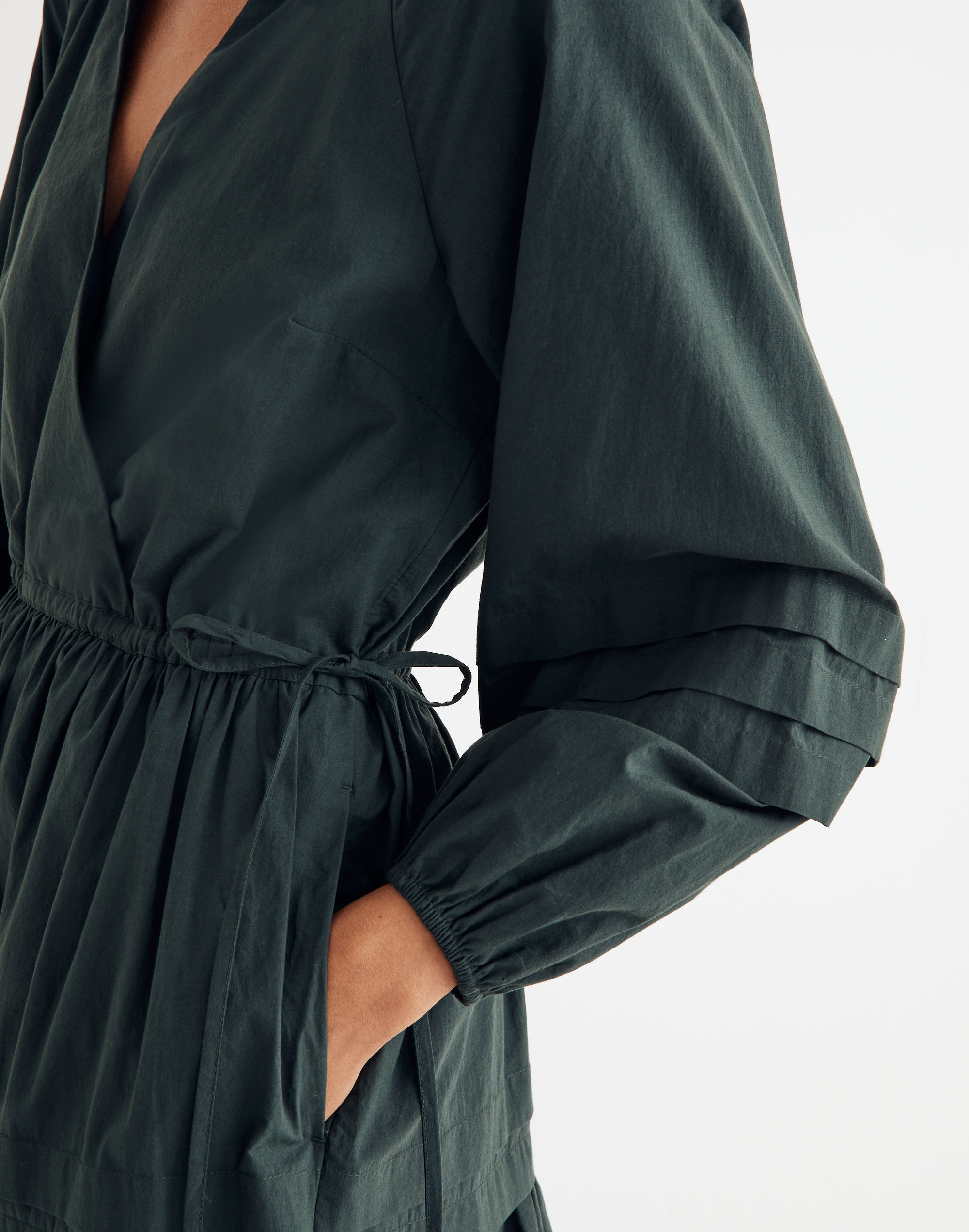 Crinkle Poplin Wrap Mini Dress | Madewell