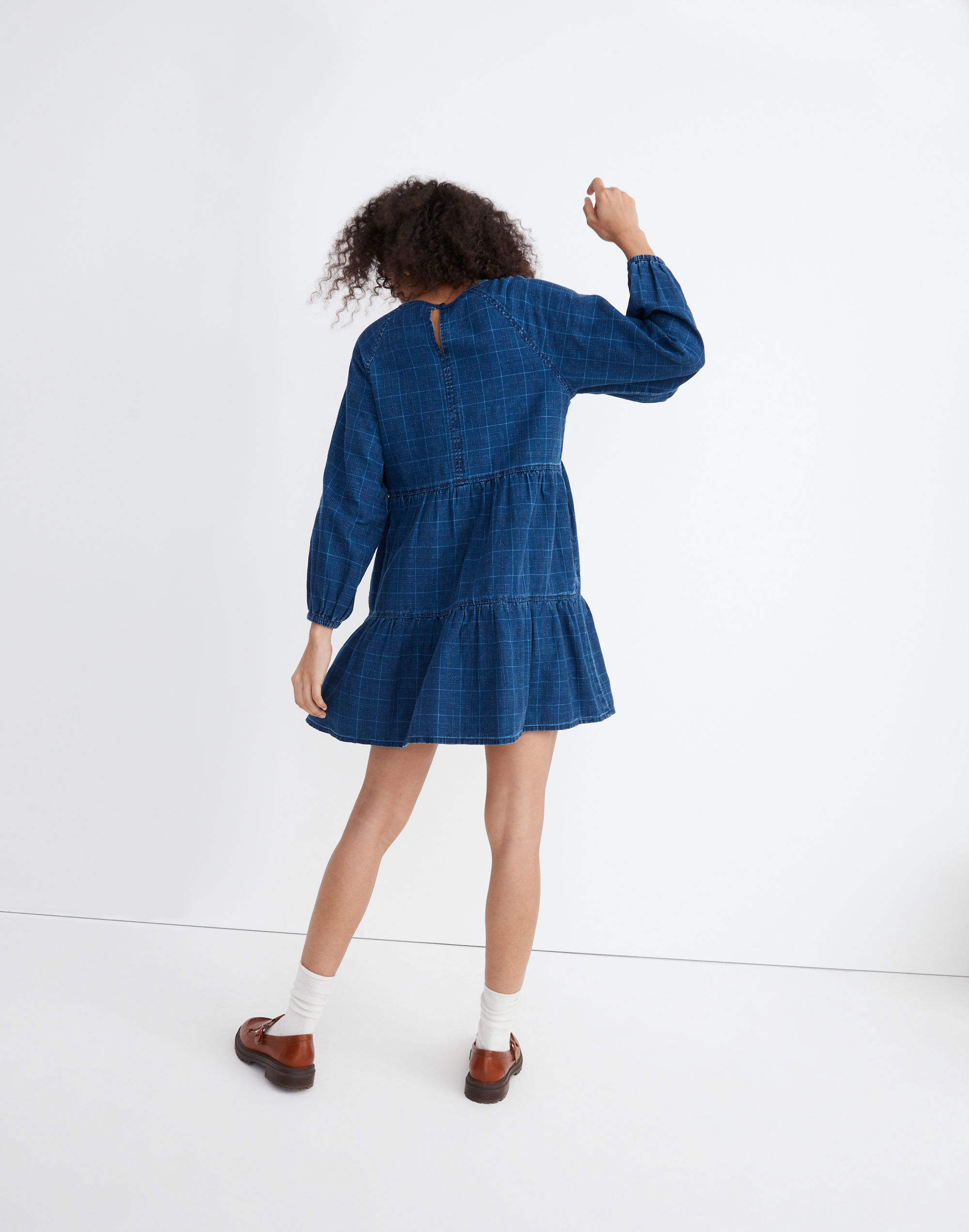 madewell windowpane dress