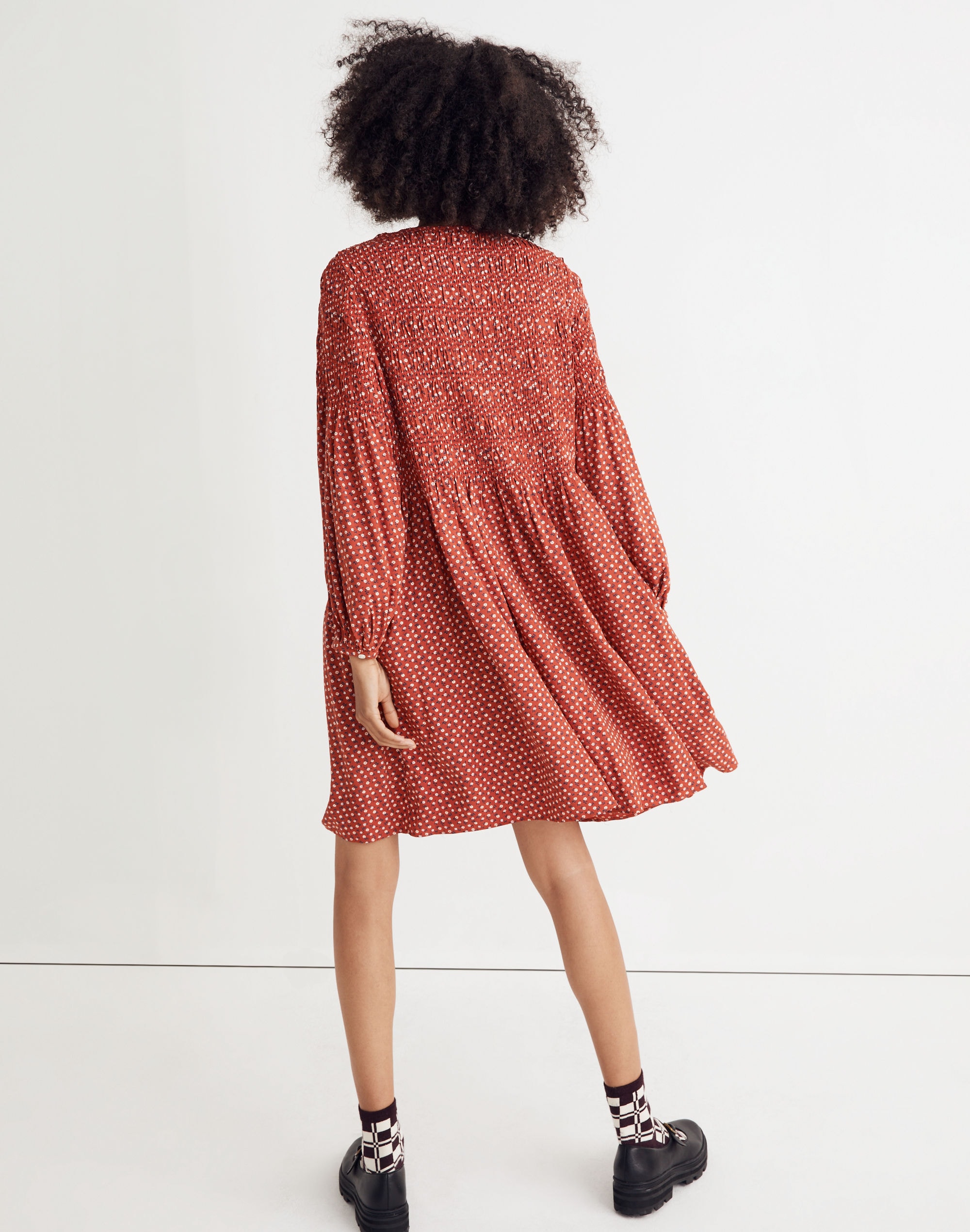 Challis Button-Front Mini Dress Tiny Daisy | Madewell