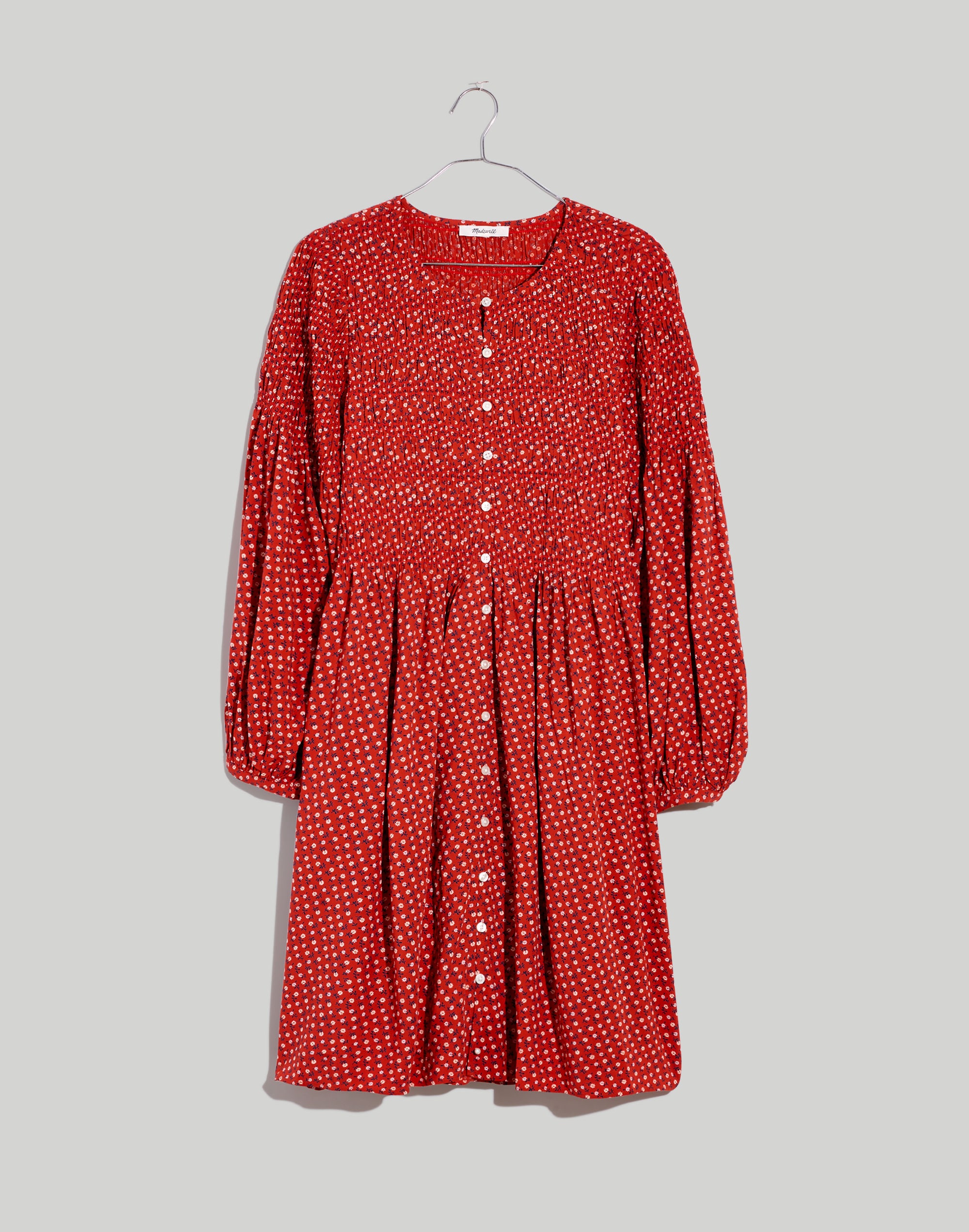 Challis Button-Front Mini Dress Tiny Daisy | Madewell