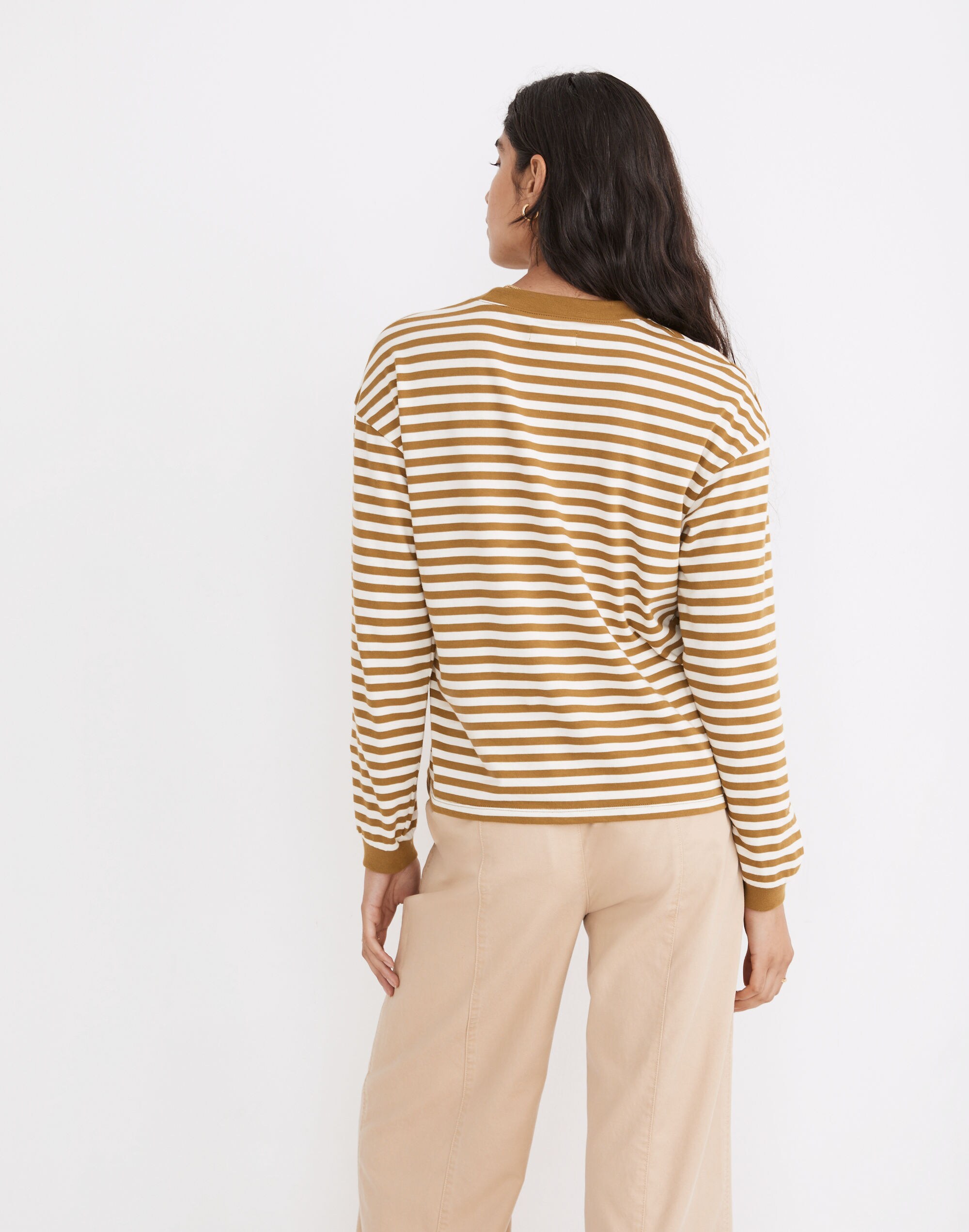 Supima® Cotton Essential Long-Sleeve Tee Zetta Stripe | Madewell