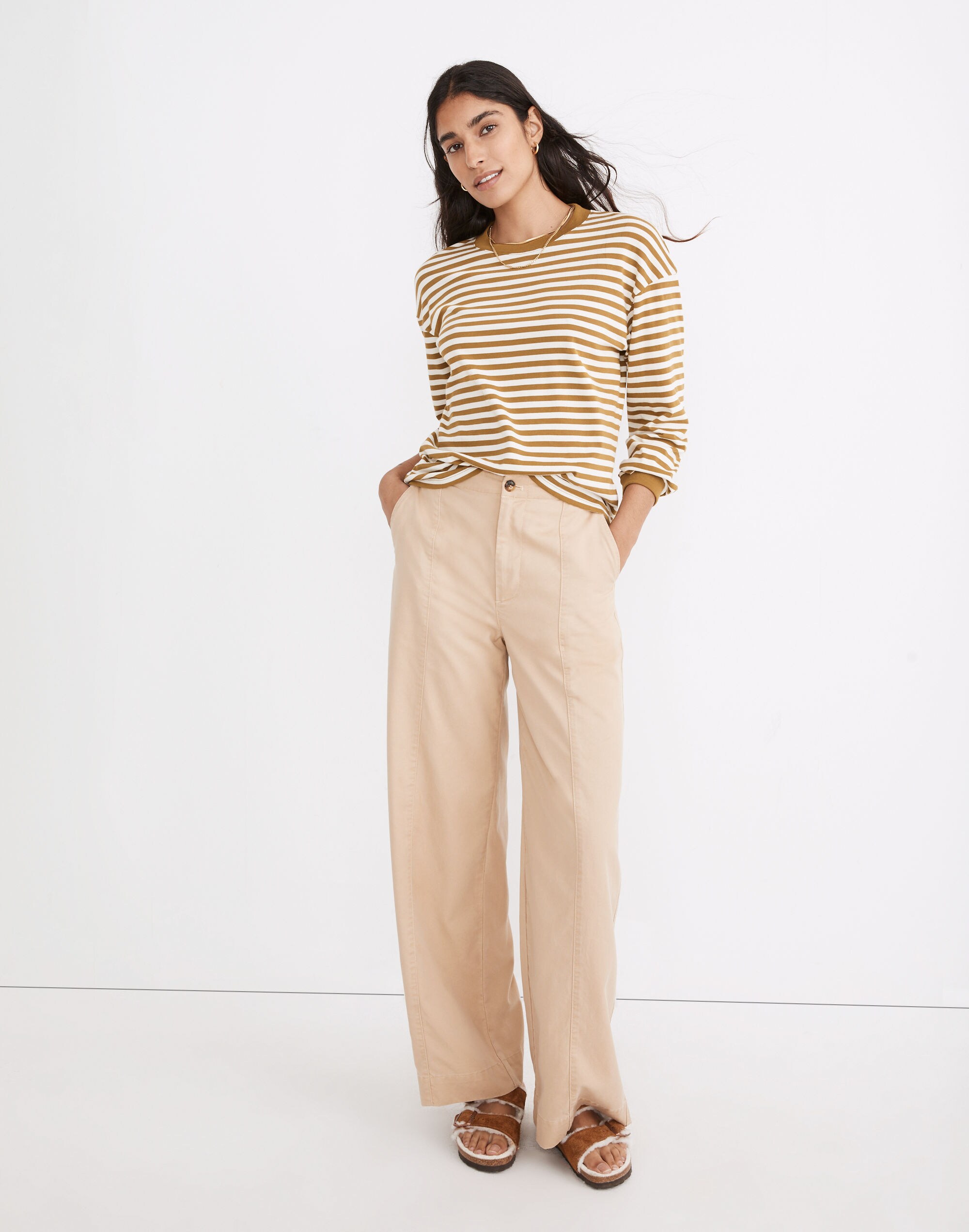 Supima® Cotton Essential Long-Sleeve Tee Zetta Stripe | Madewell