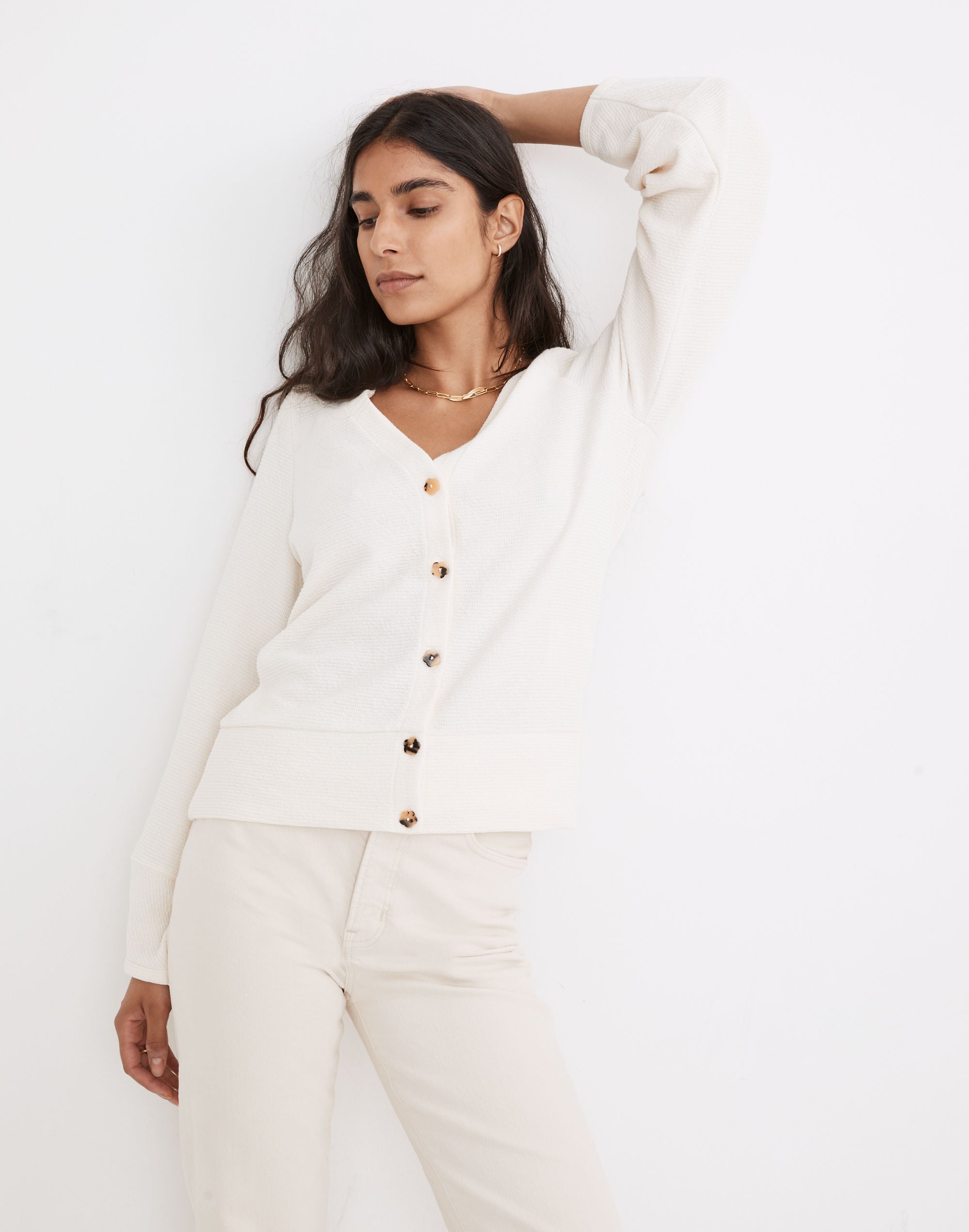 Pieced-Sleeve Cardigan | Madewell