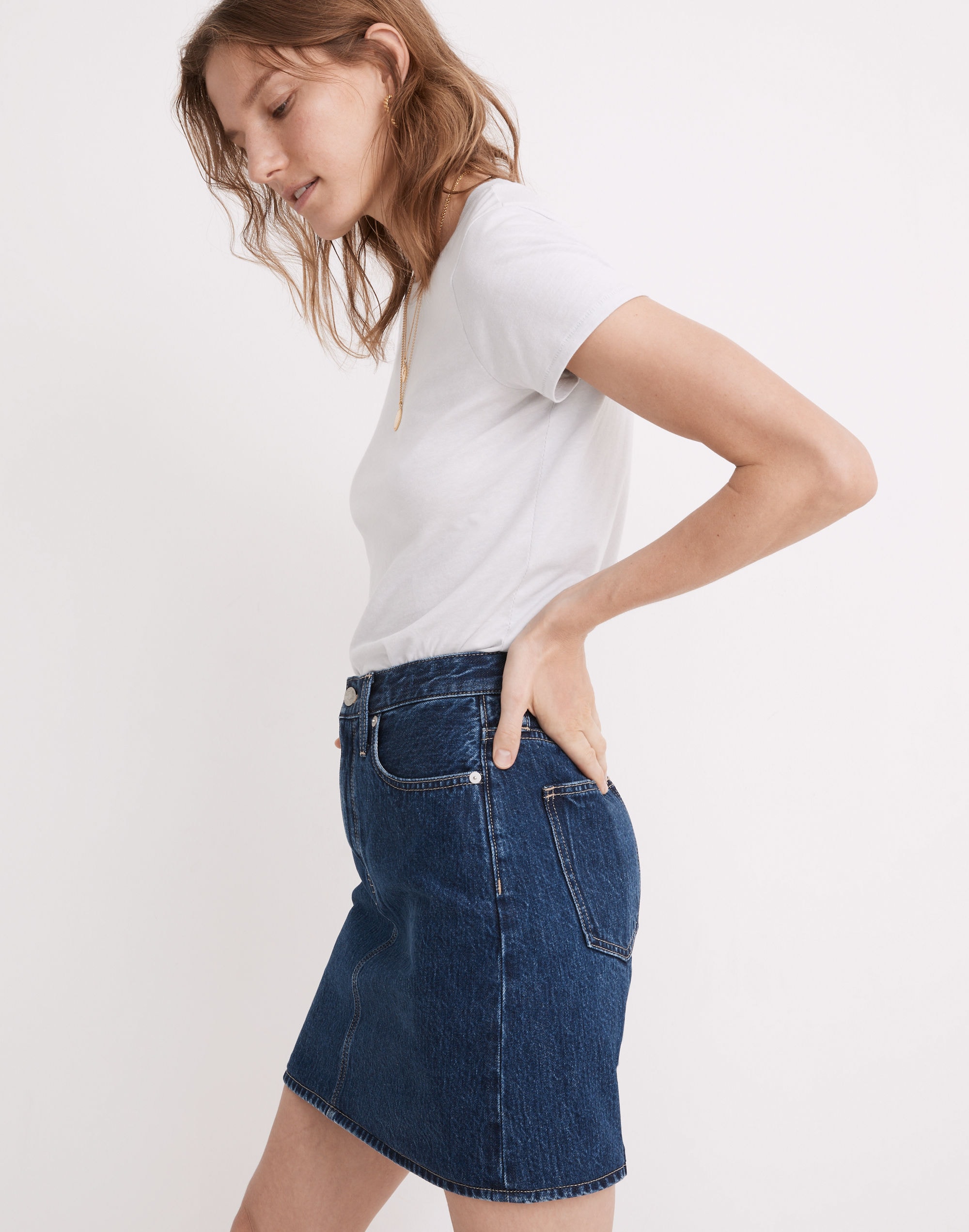 Denim High-Waist Straight Mini Skirt Sunberry Wash | Madewell