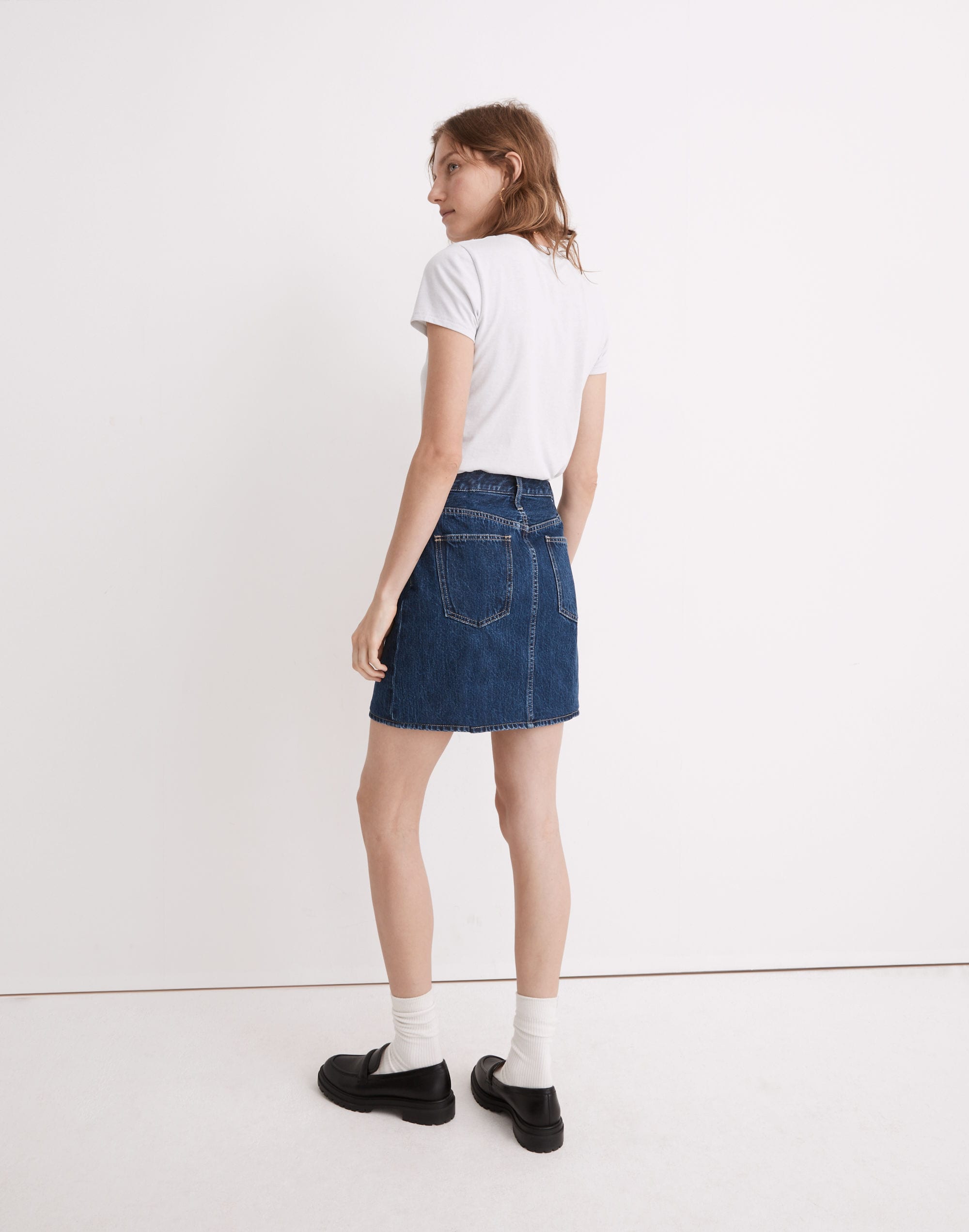 Denim High-Waist Straight Mini Skirt Sunberry Wash | Madewell