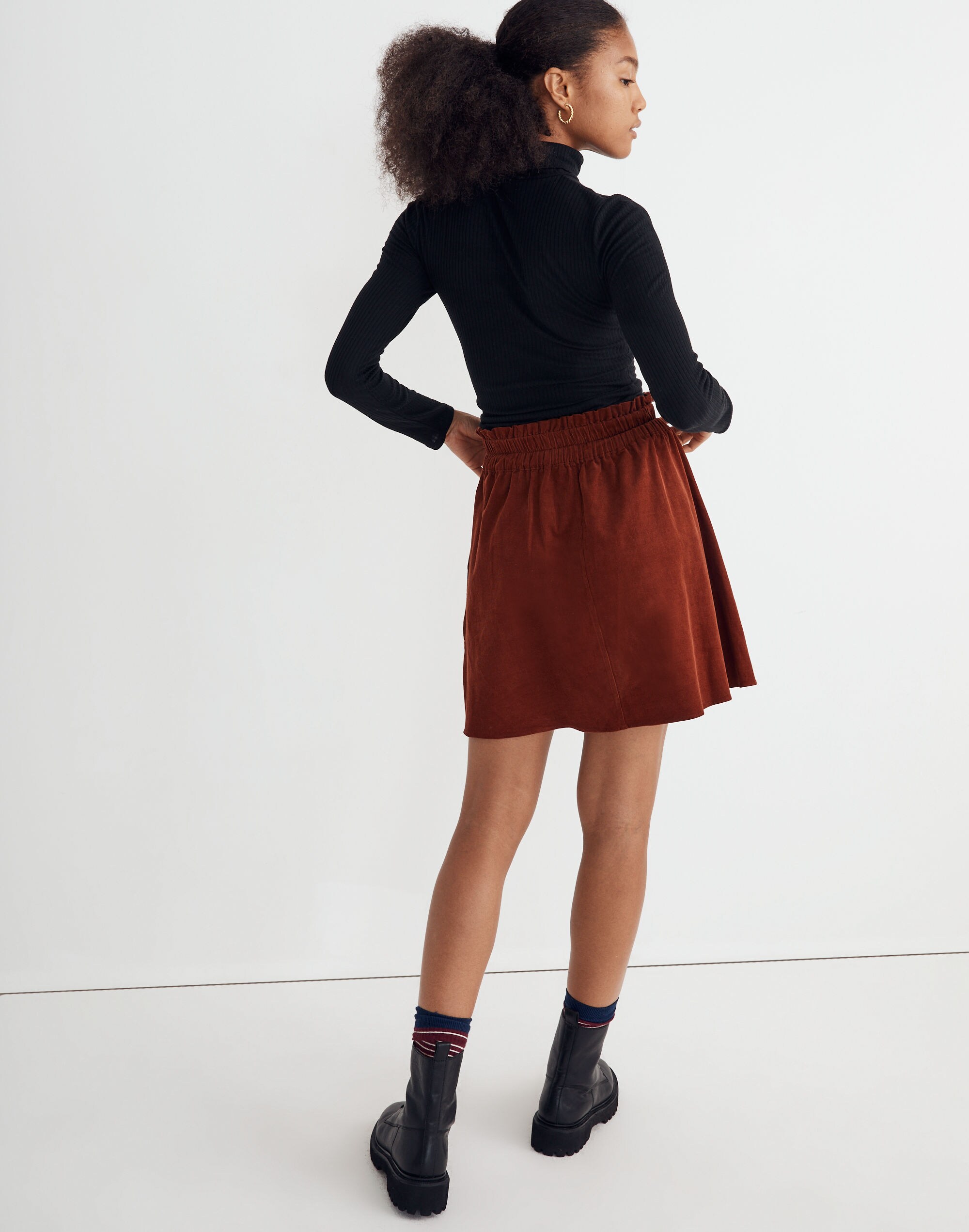 Baby Corduroy Paperbag Button-Front Mini Skirt | Madewell