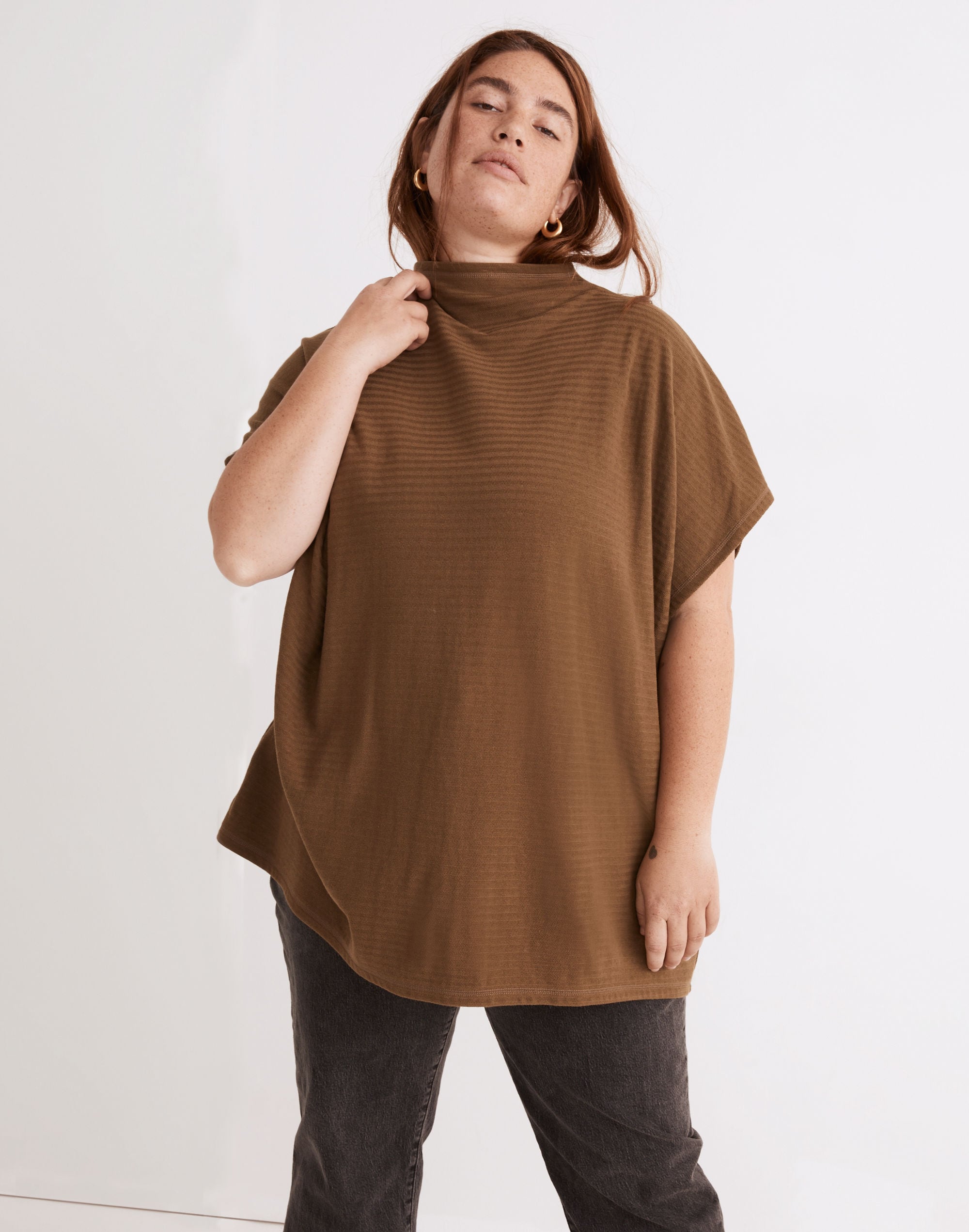 Plus Oversized Funnelneck Tunic Top | Madewell