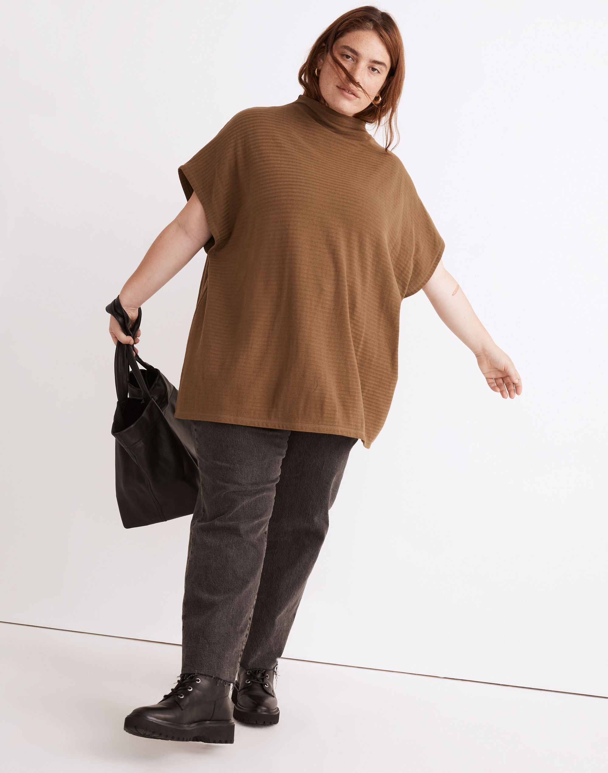 Plus Oversized Funnelneck Tunic Top | Madewell