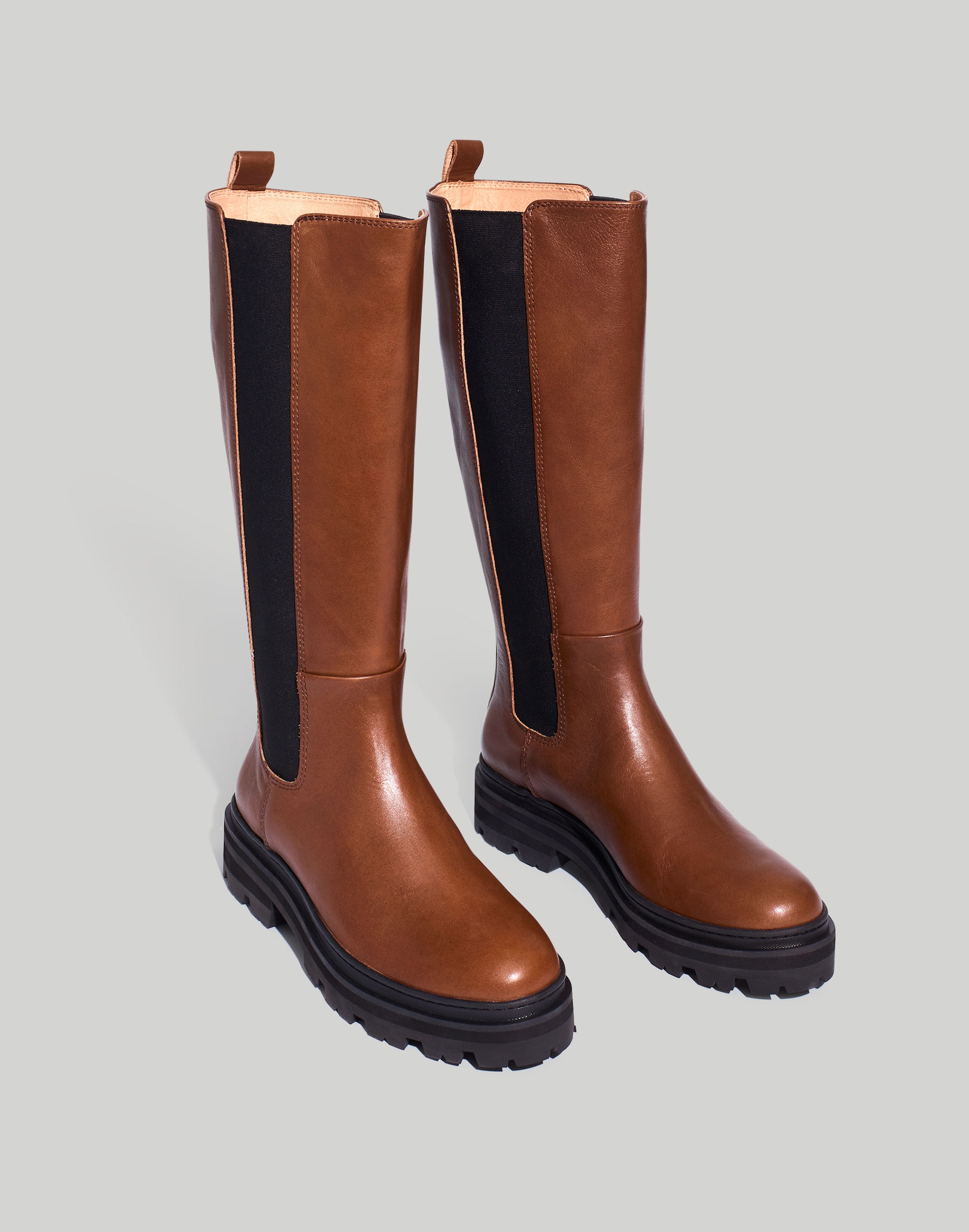 The Poppy Tall Lugsole Boot with Extended Calf | Madewell