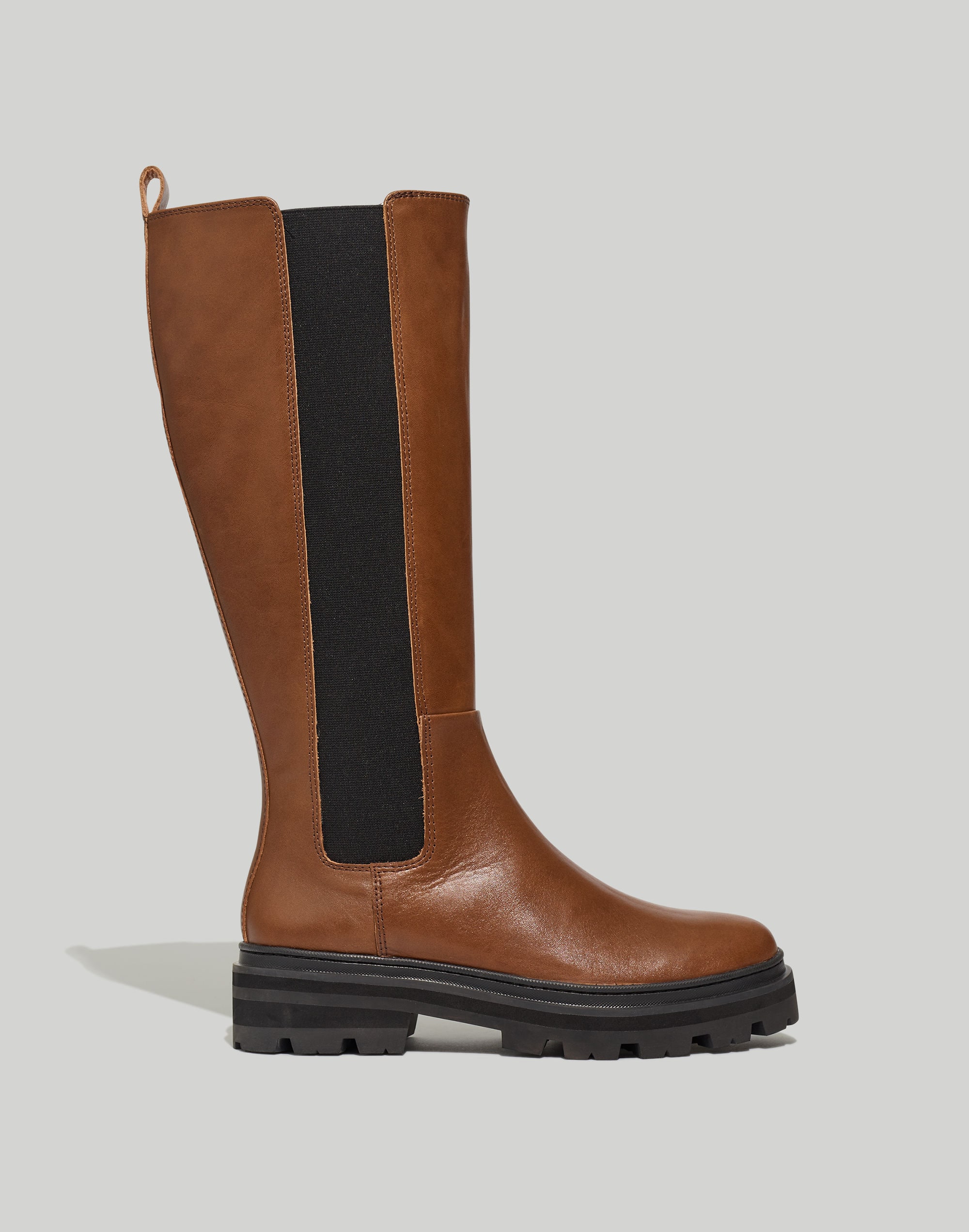 The Poppy Tall Lugsole Boot with Extended Calf | Madewell